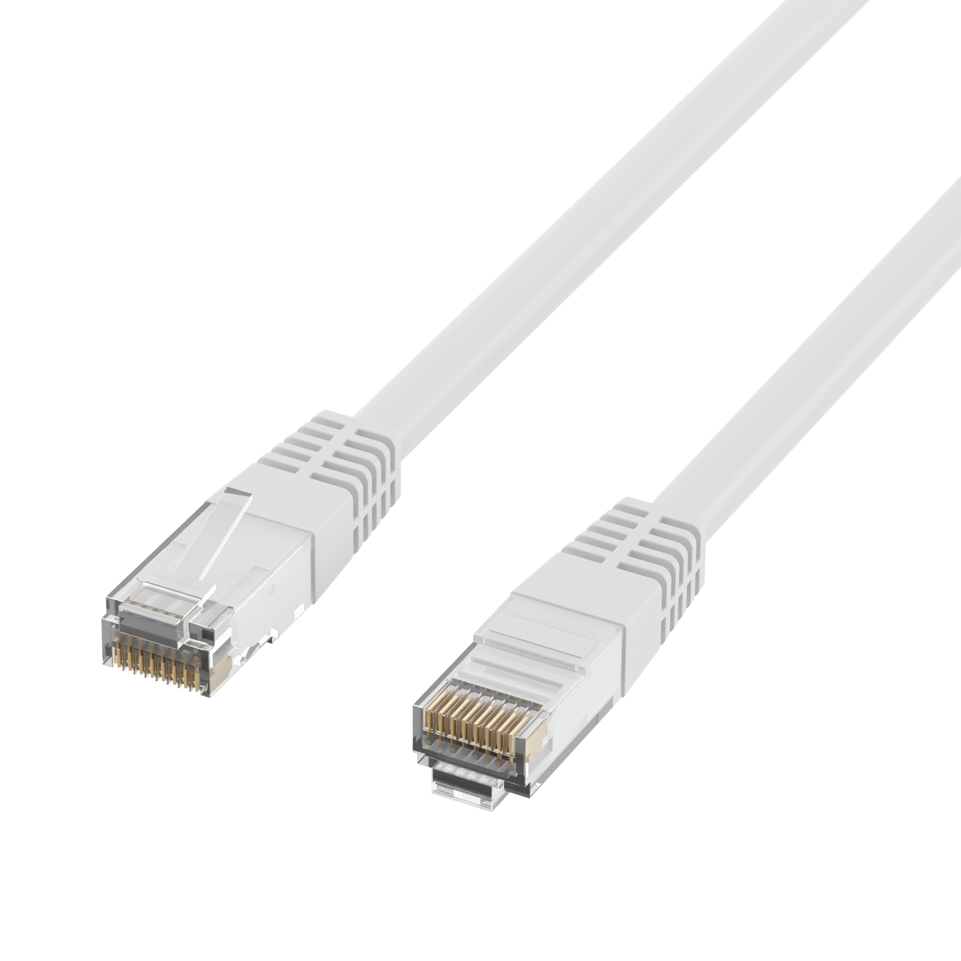 RJ45 Patch Cord Cat.5e U/UTP PVC CCA white 2m