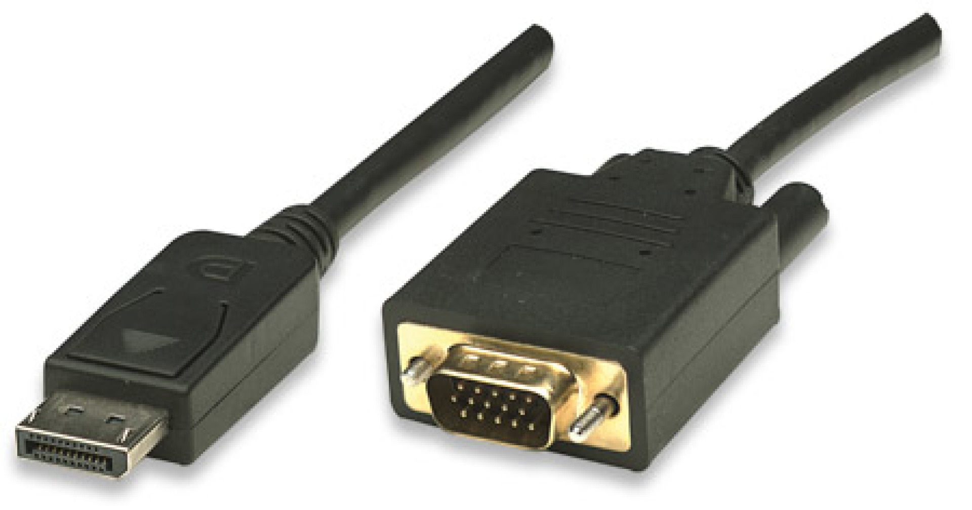 DisplayPort to VGA converter cable, black, 1.8 m