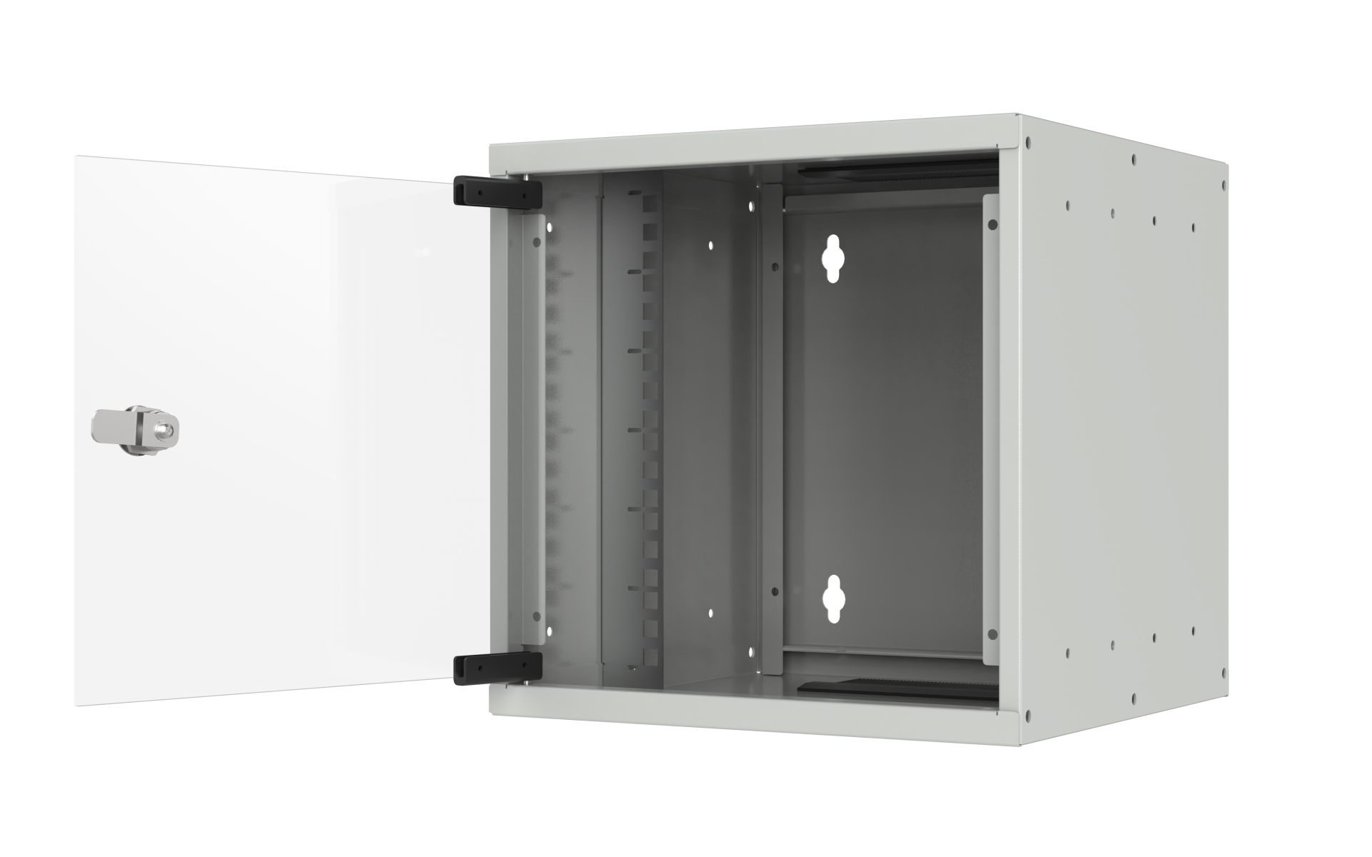 10“ 4U Wall Housing, Depth 300 mm, 1-piece, pre-assembled, RAL7035