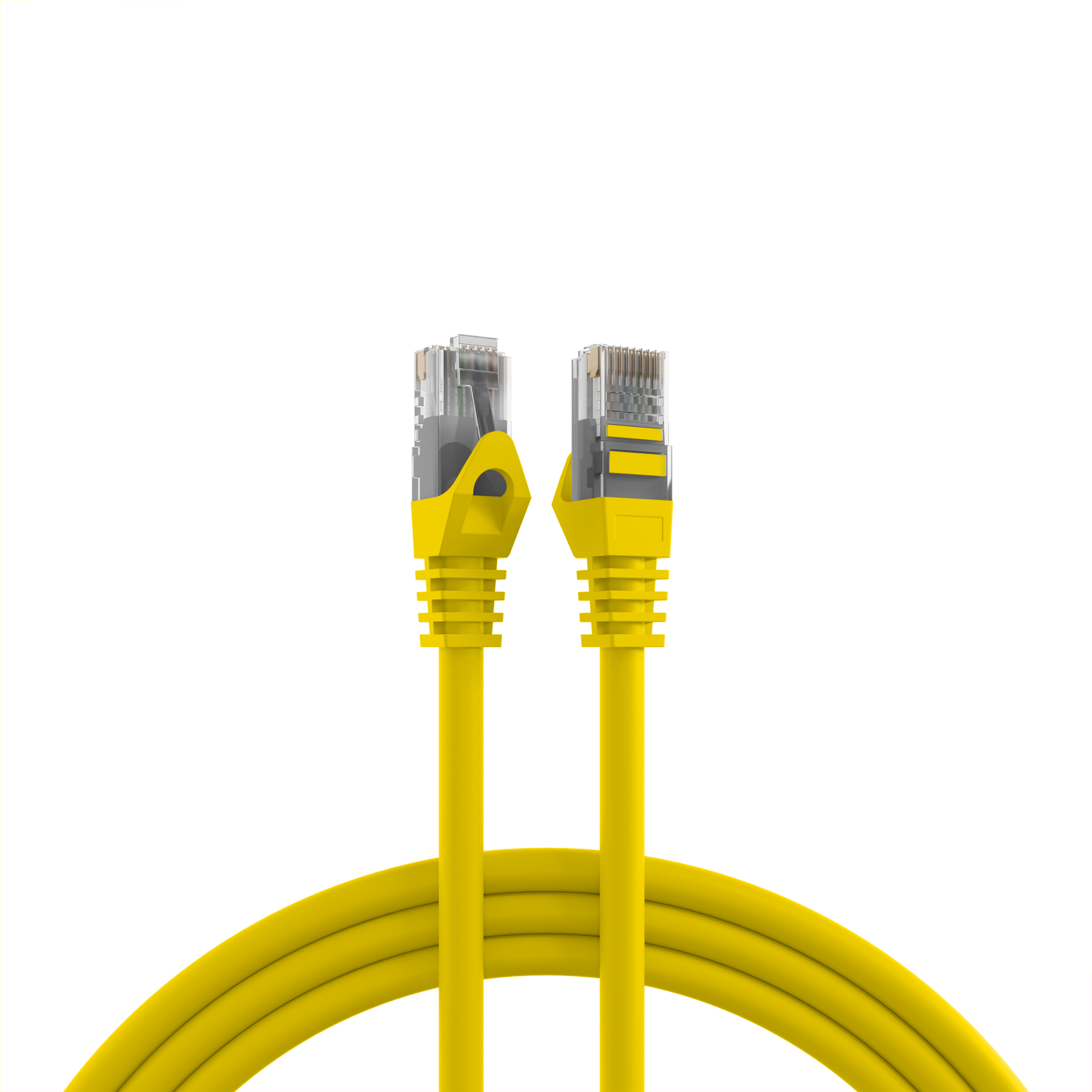 RJ45 Patch Cord Cat.5e U/UTP LSZH CCA AWG24/7 yellow 0,5m