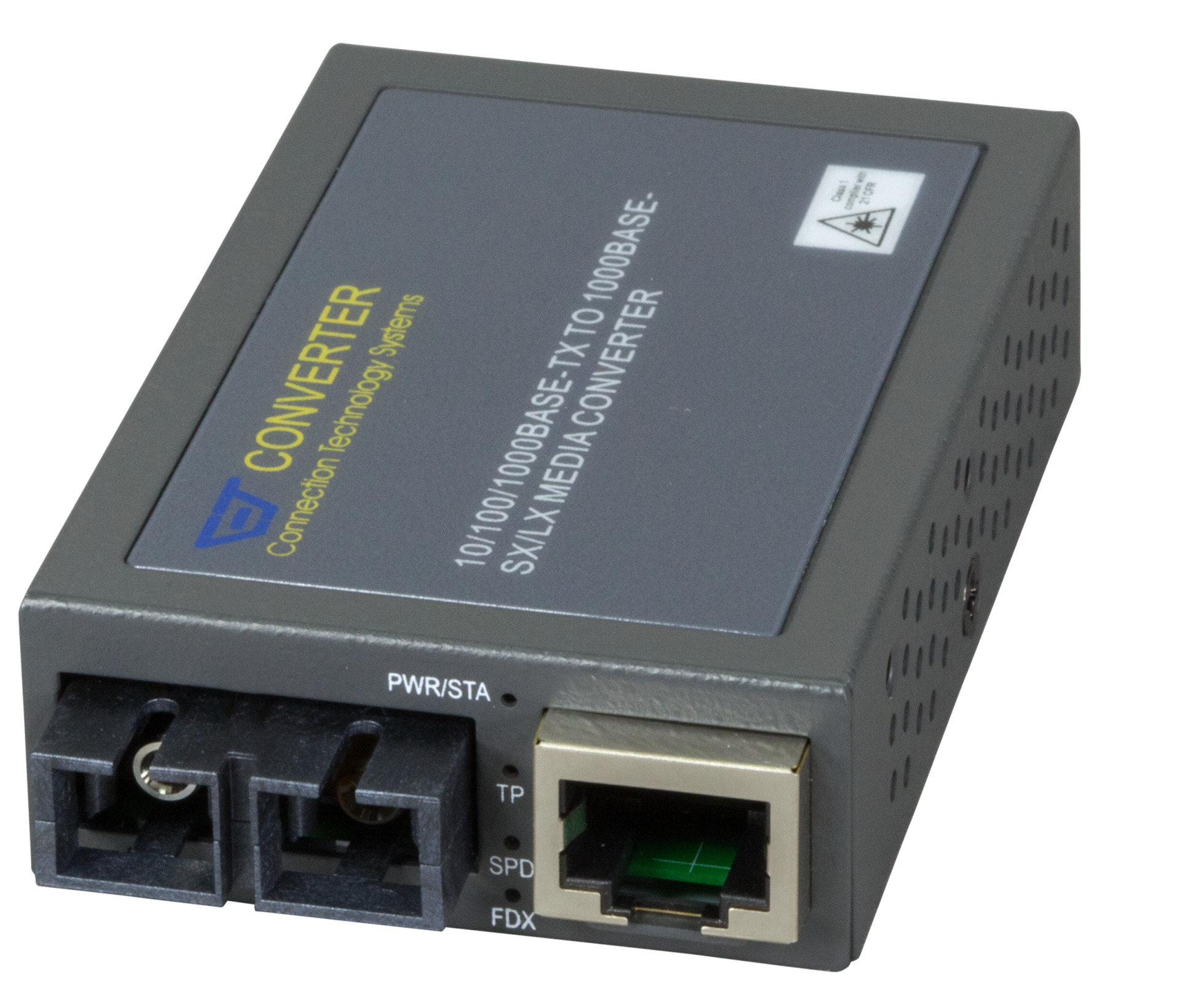 Compact Media Konverter RJ45-SC, 10km, SM, Gigabit Ethernet