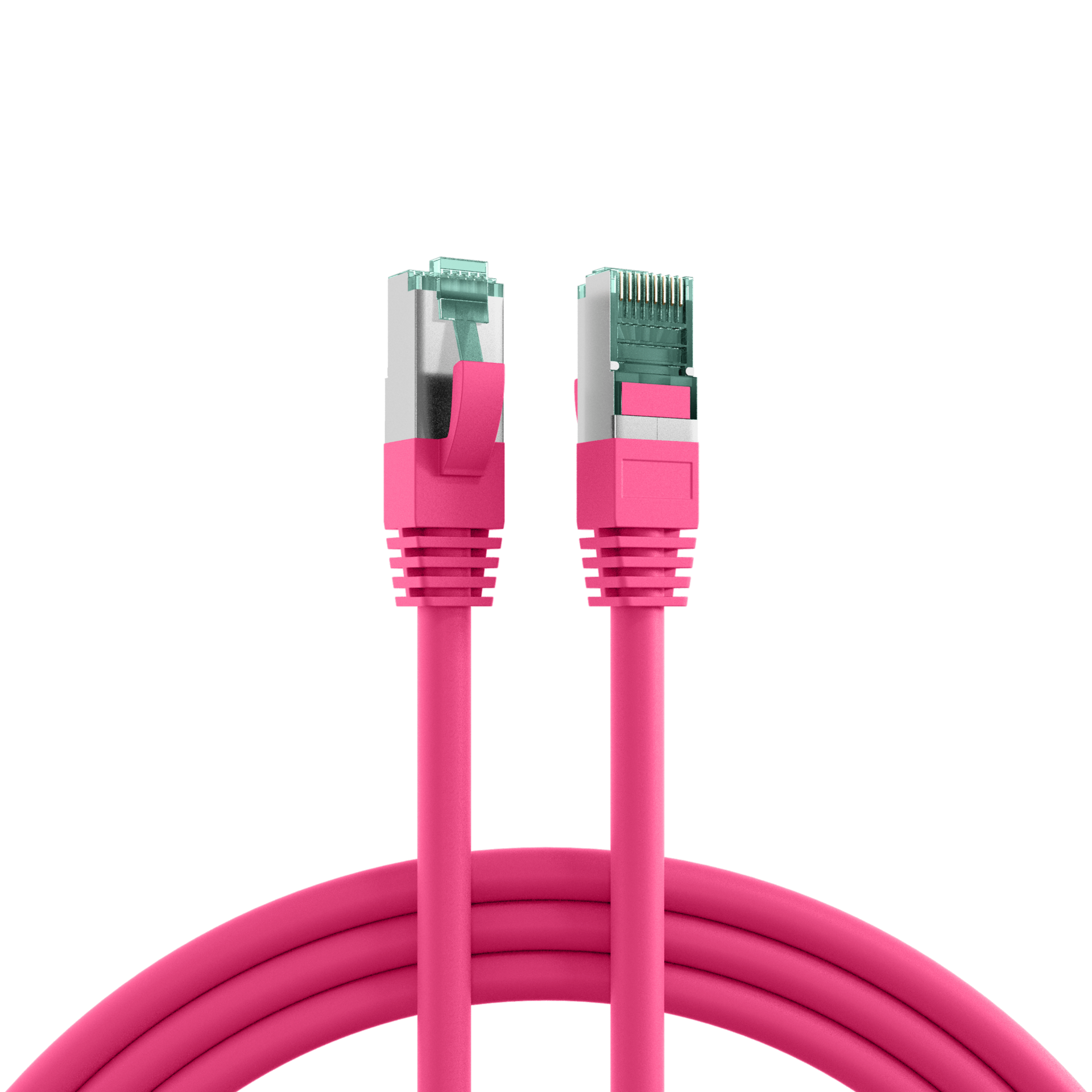 RJ45 Patch Cord Cat.6A S/FTP LSZH magenta 7,5m