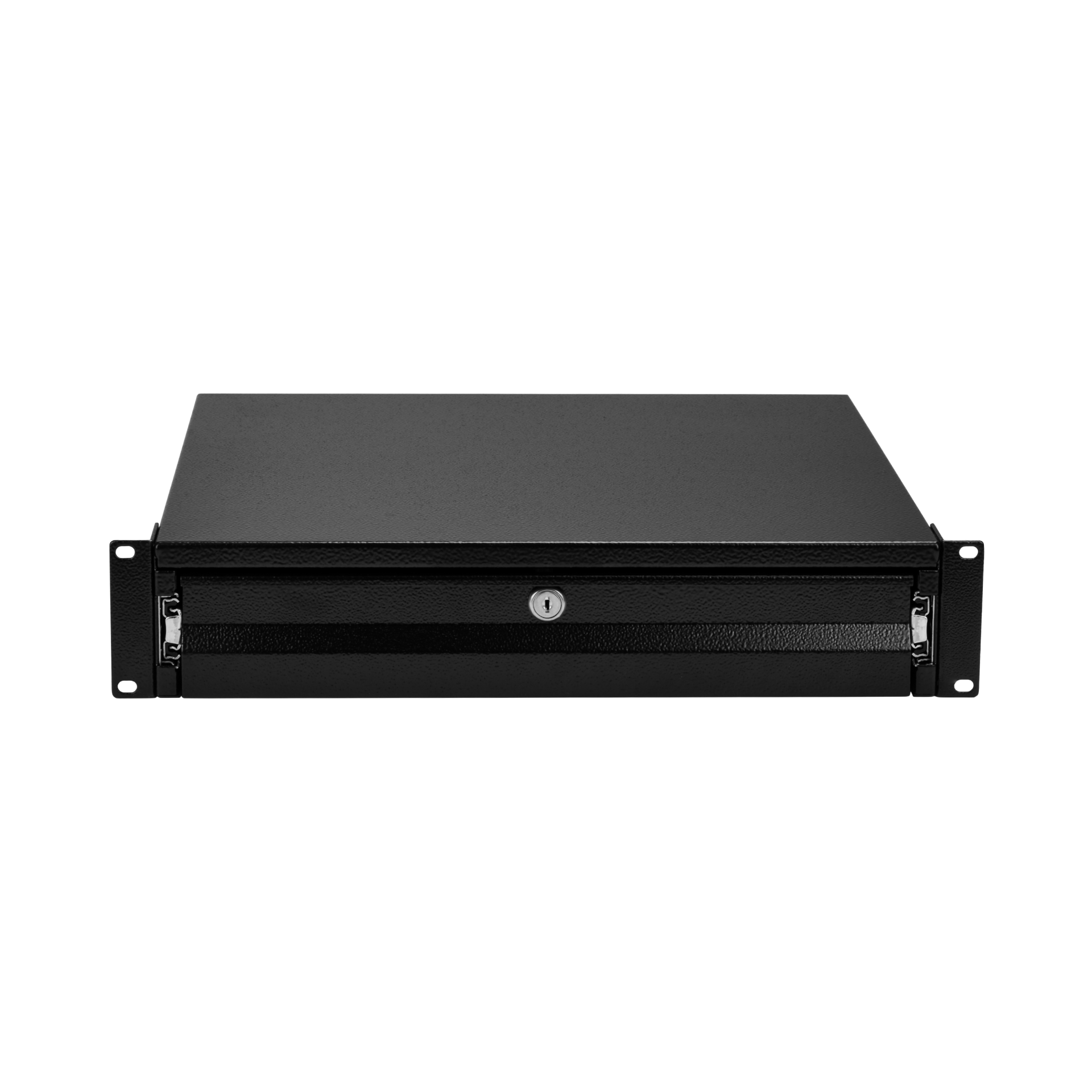 19" 2U Keyboard/Document Drawer, Lockable, RAL9005