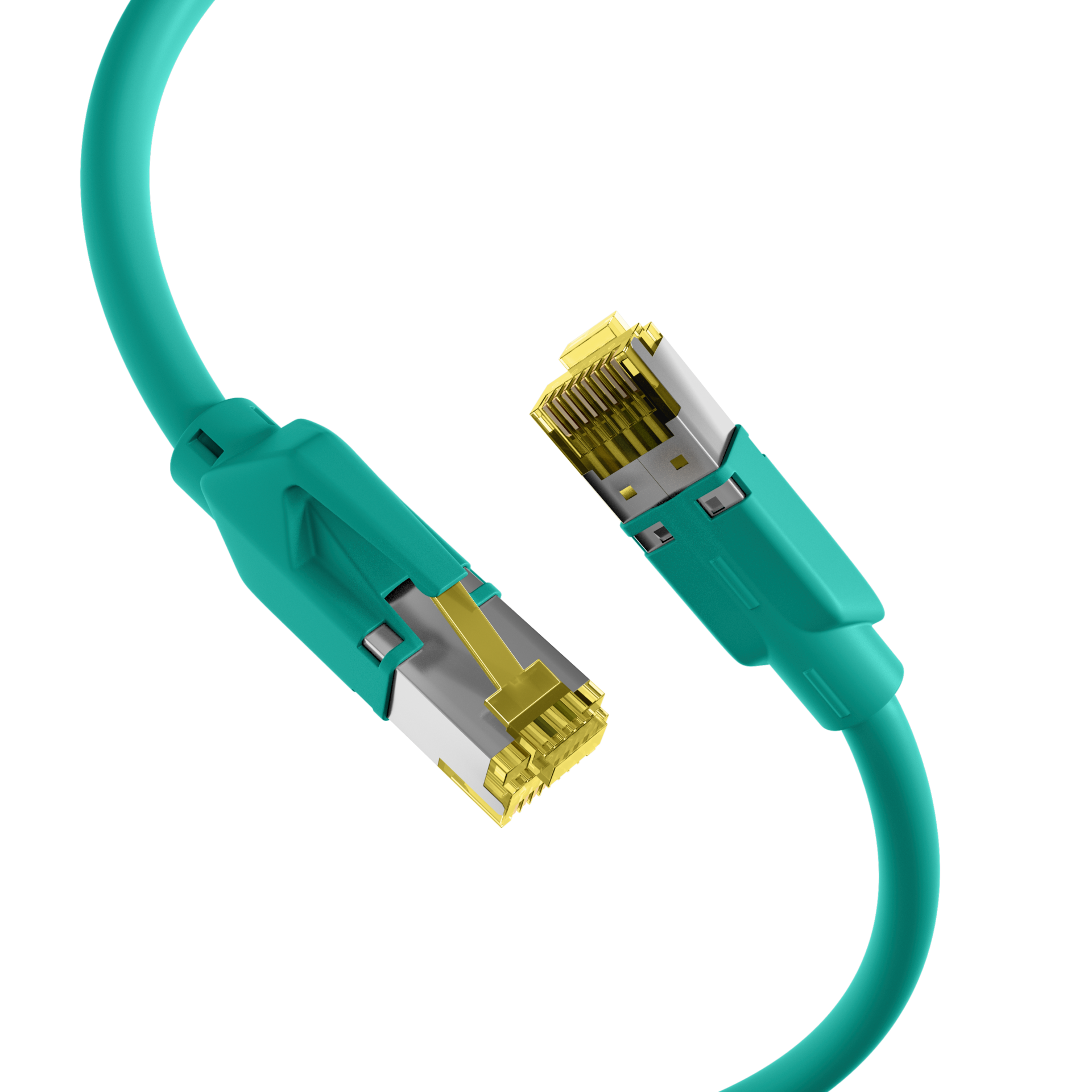 INFRALAN® RJ45 patch cord S/FTP, Cat.6A, TM31, UC900, 0,5m, green