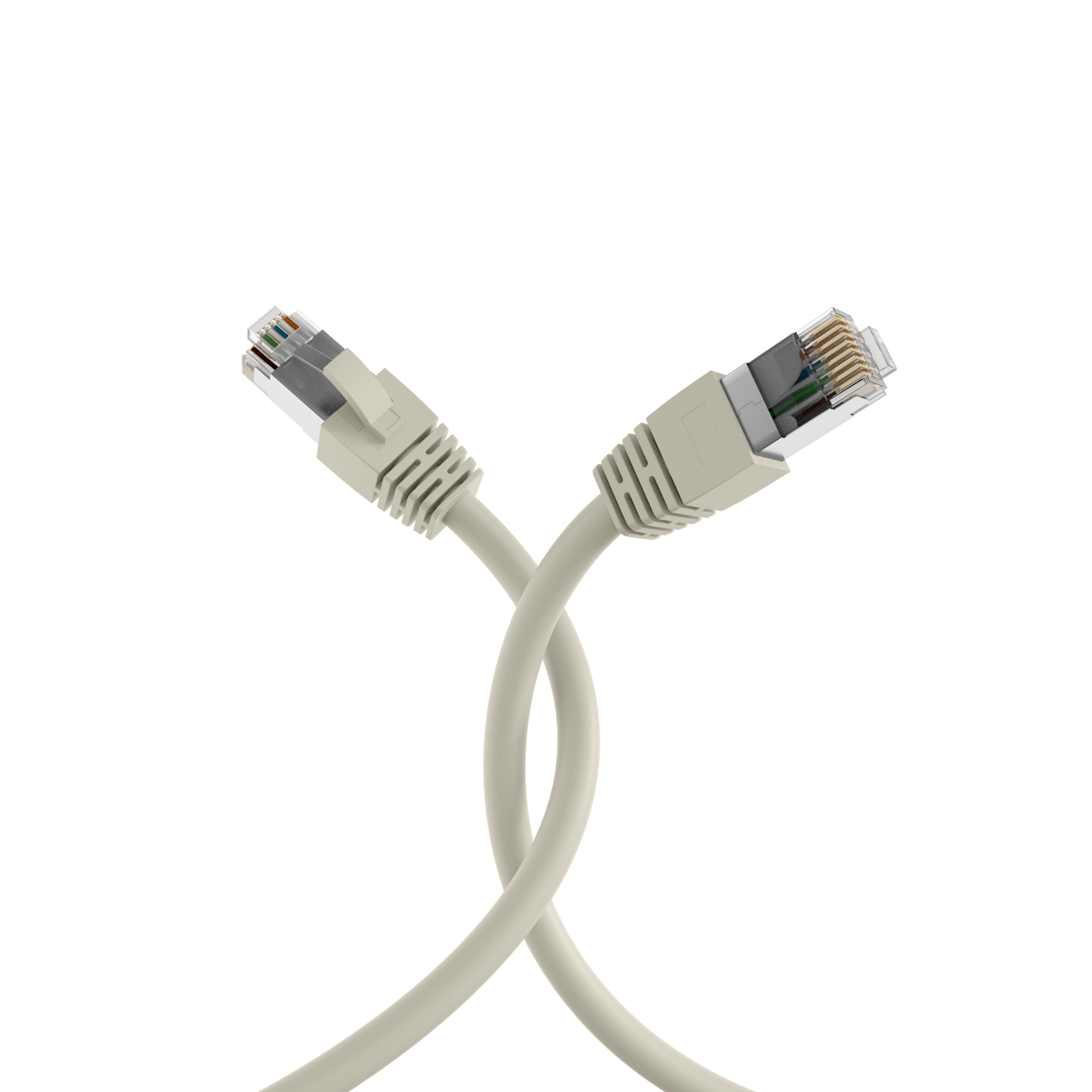 RJ45 Patch Cord Cat.8.1 S/FTP LSZH BC grey 0,5m