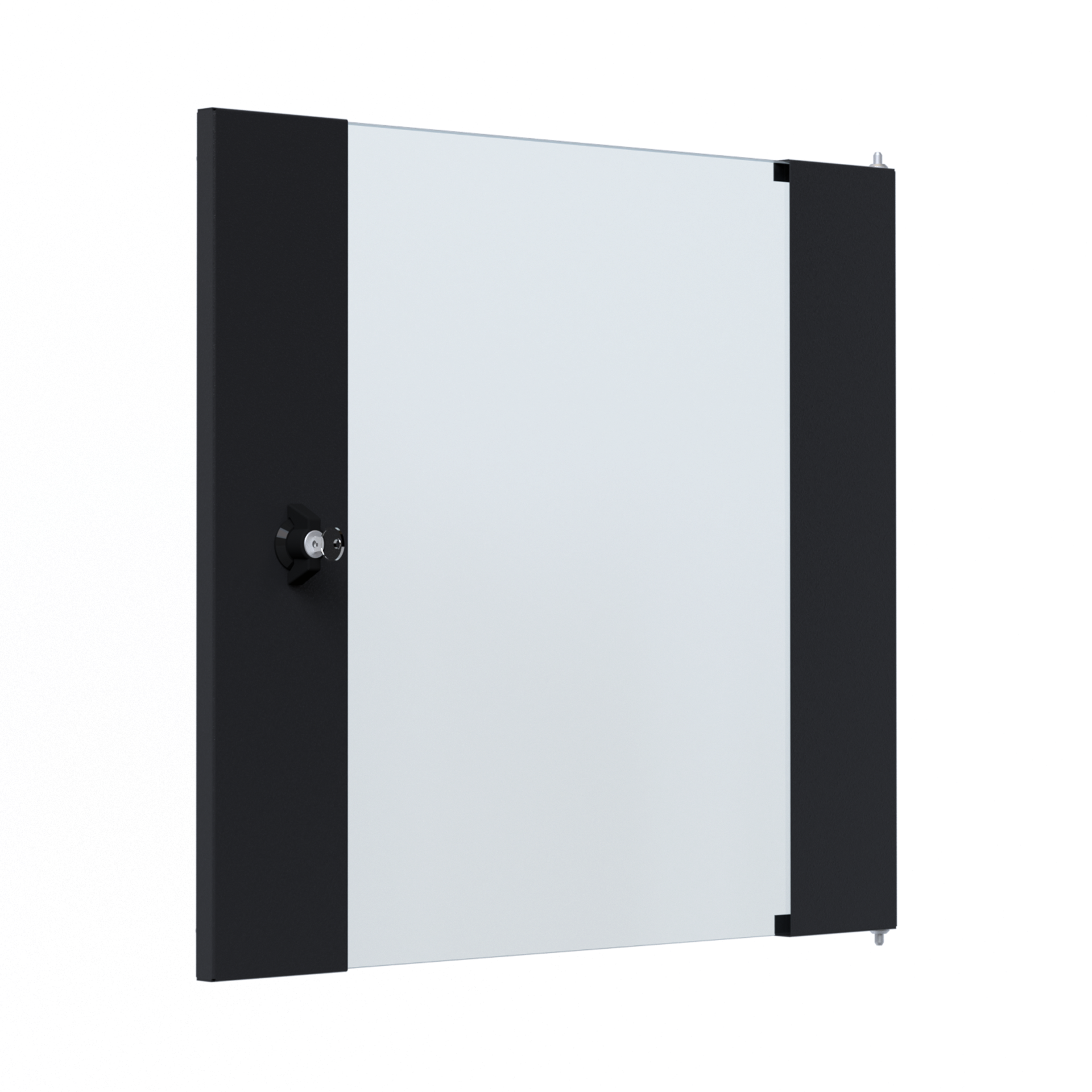 Wall X-Rack Glass door 12U black RAL9005 3/3