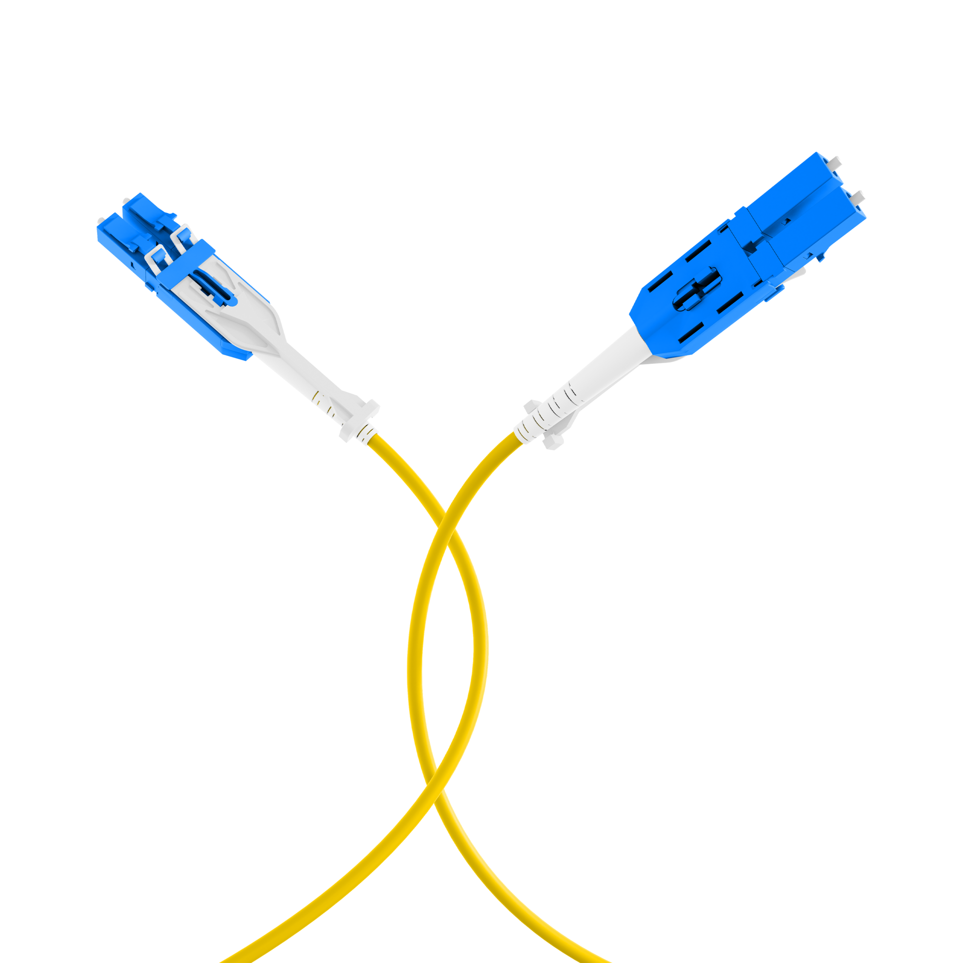 Duplex Patchcable Push/Pull LC-LC OS2 G657A1 0,5m LSZH 3mm yellow