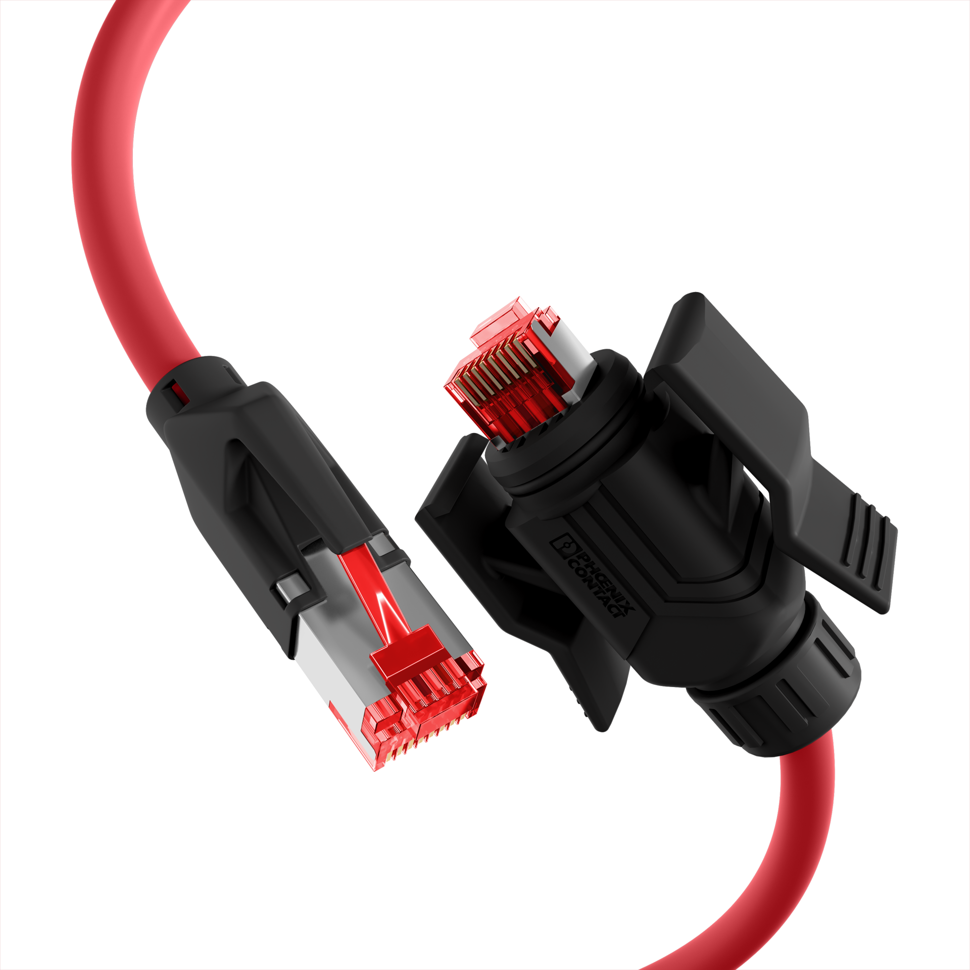 RJ45 Patch Cord Cat. 6A S/FTP PUR TM21 1xIP67 PUR for 53730.1V2 1m