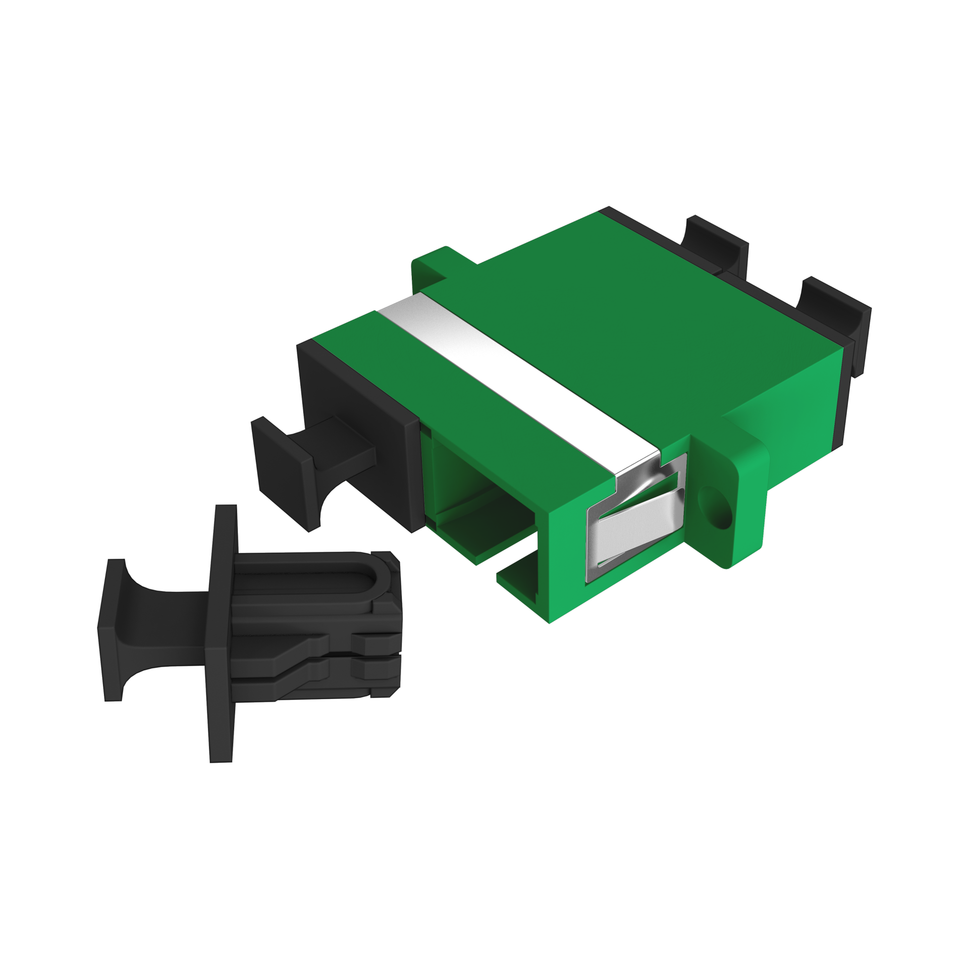 Adapter  LC/APC Duplex OS2 green 