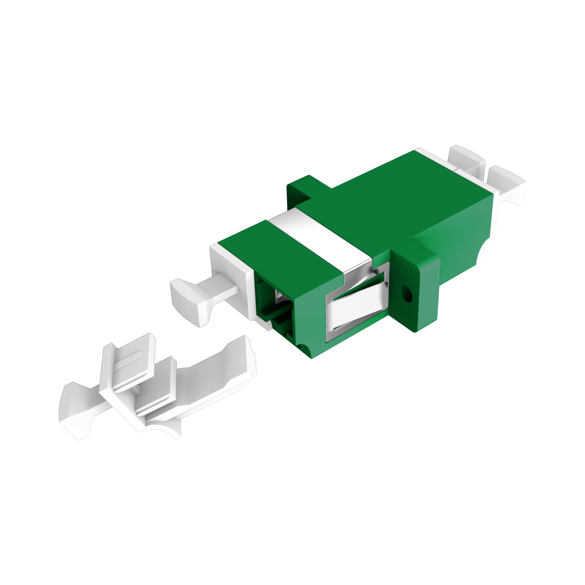 Adapter  LC/APC Duplex OS2 green 