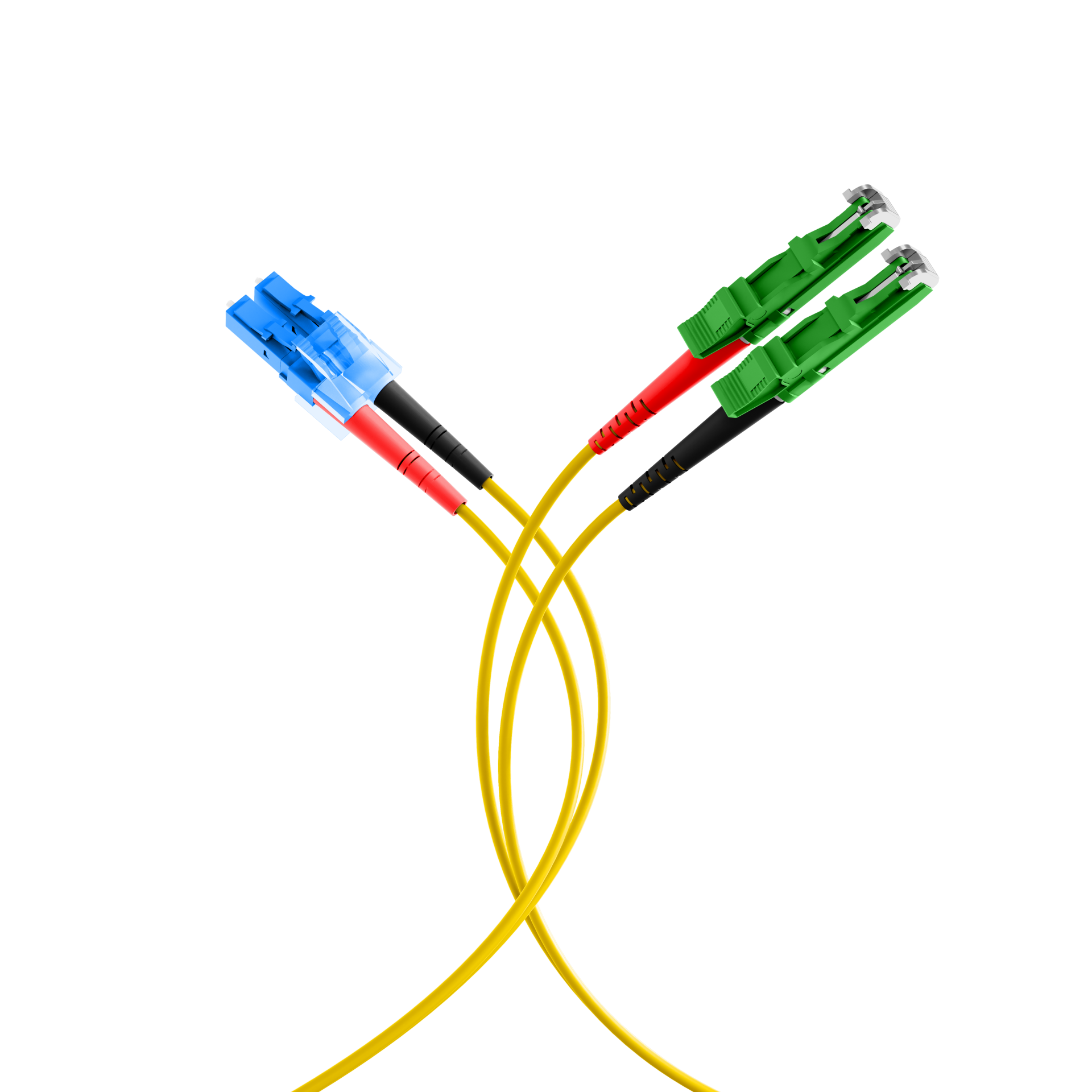 Duplex Patchcable E2000®/APC-LC OS2 G657A1 20m 3mm yellow