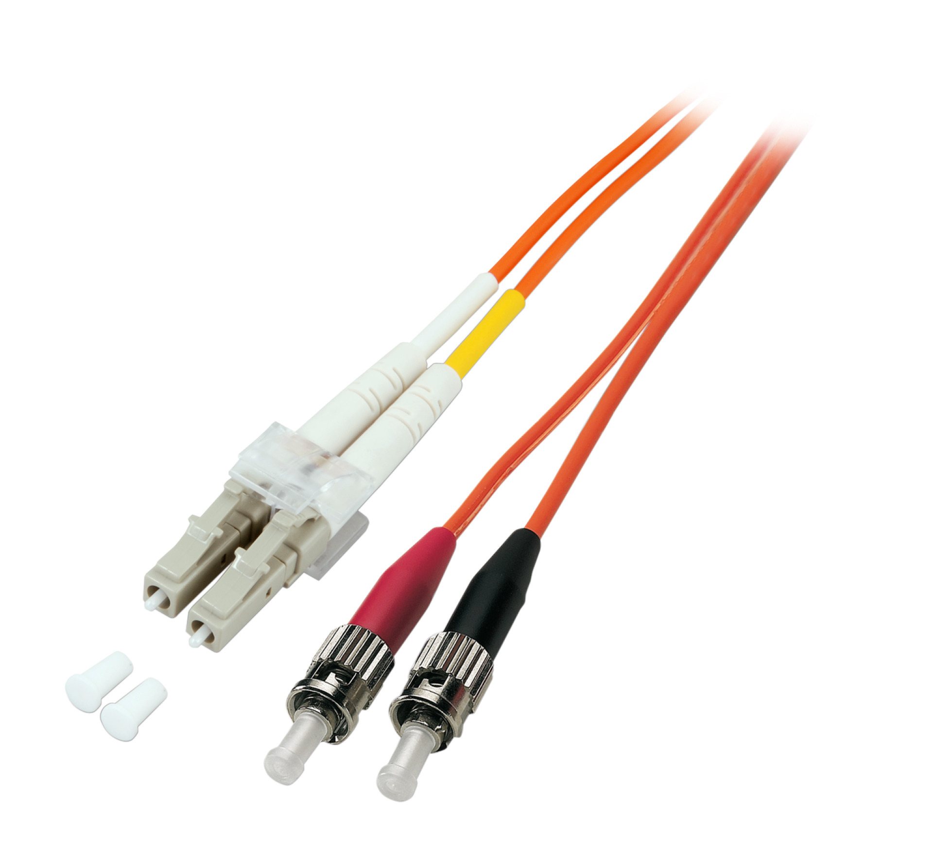 Duplex Jumper LC-ST 62,5/125µ, OM1, LSZH, orange, 2.0mm, 0.5m