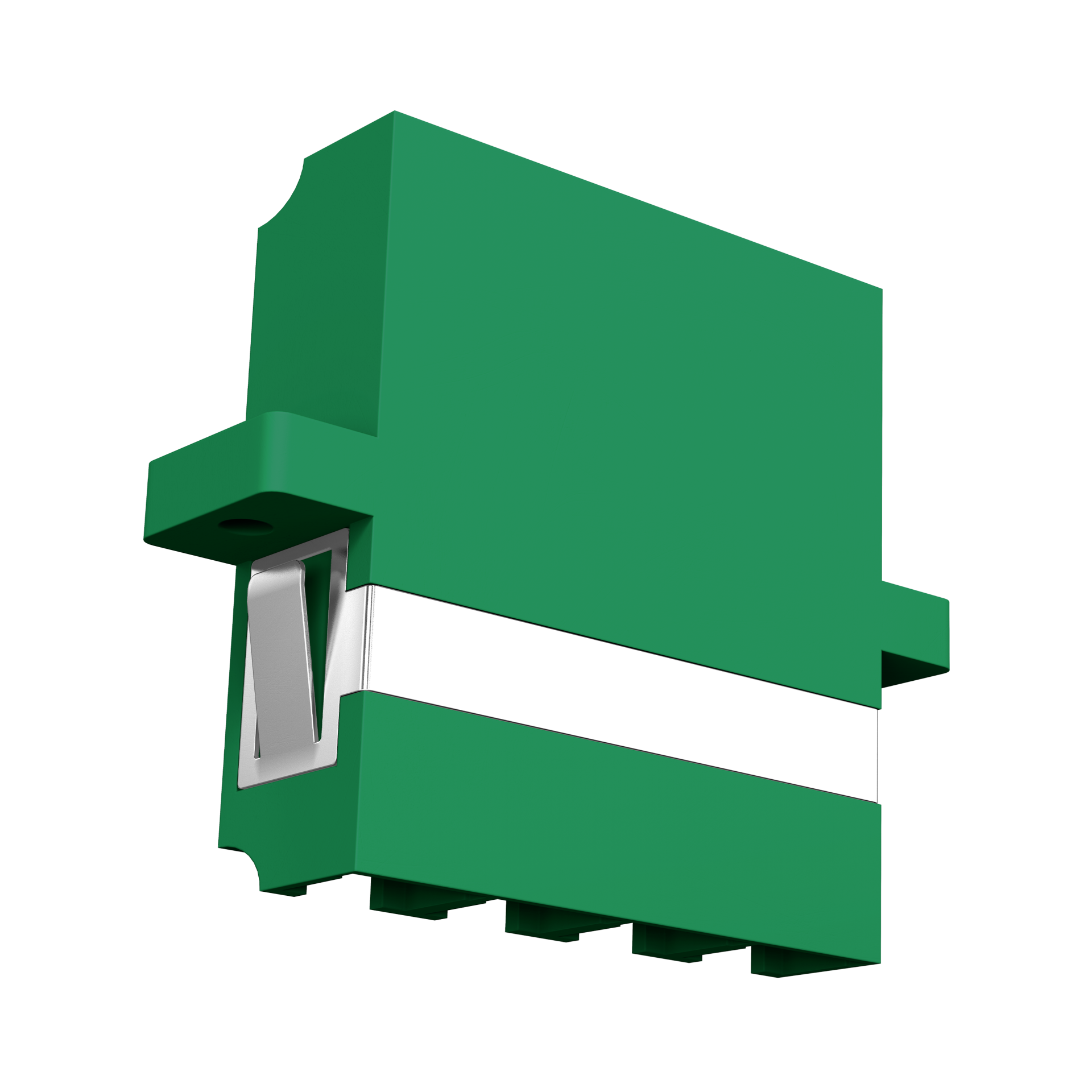 Adapter  LC/APC Quad OS2 green with shutter