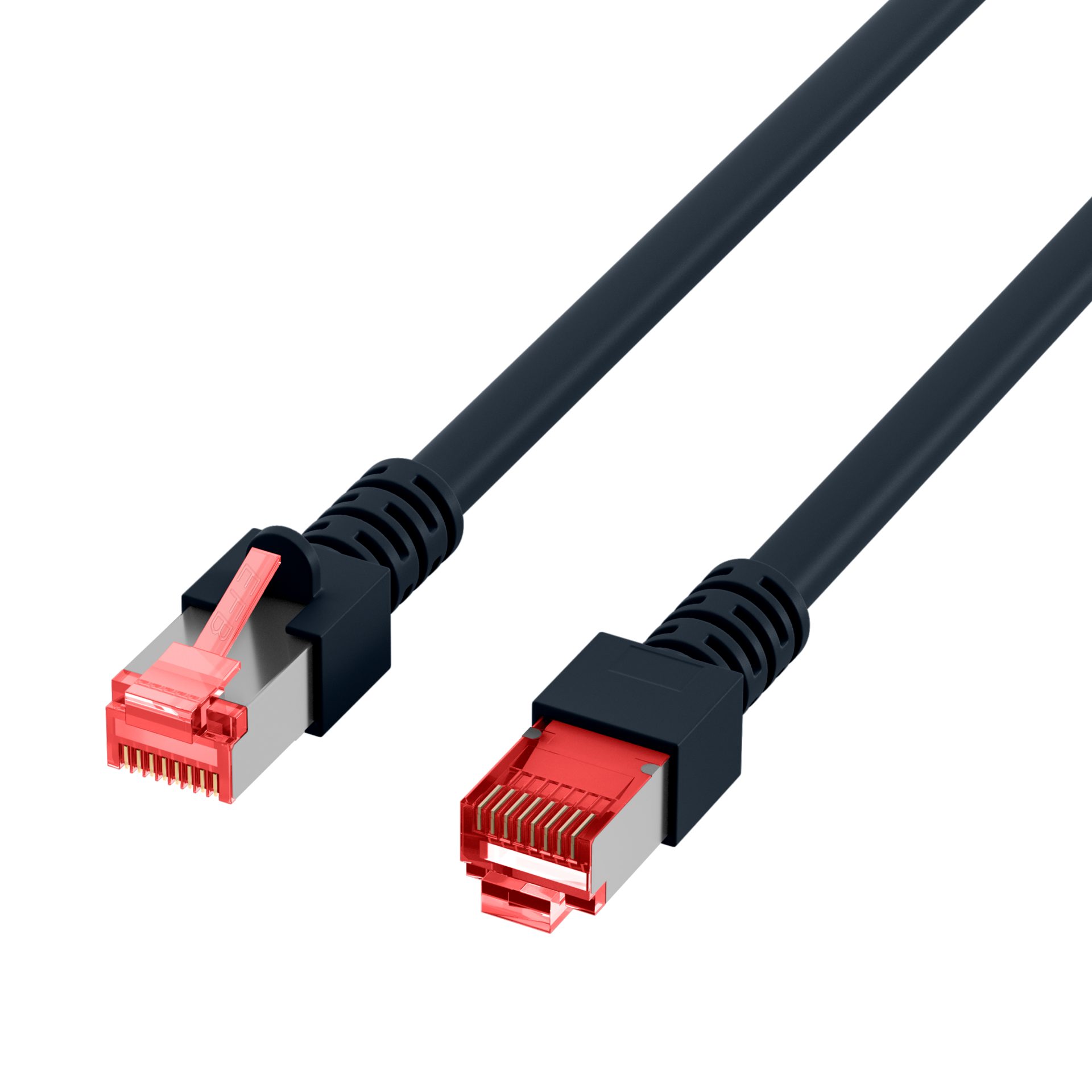 RJ45 Patch Cord Cat.6 S/FTP LSZH black 0,15m