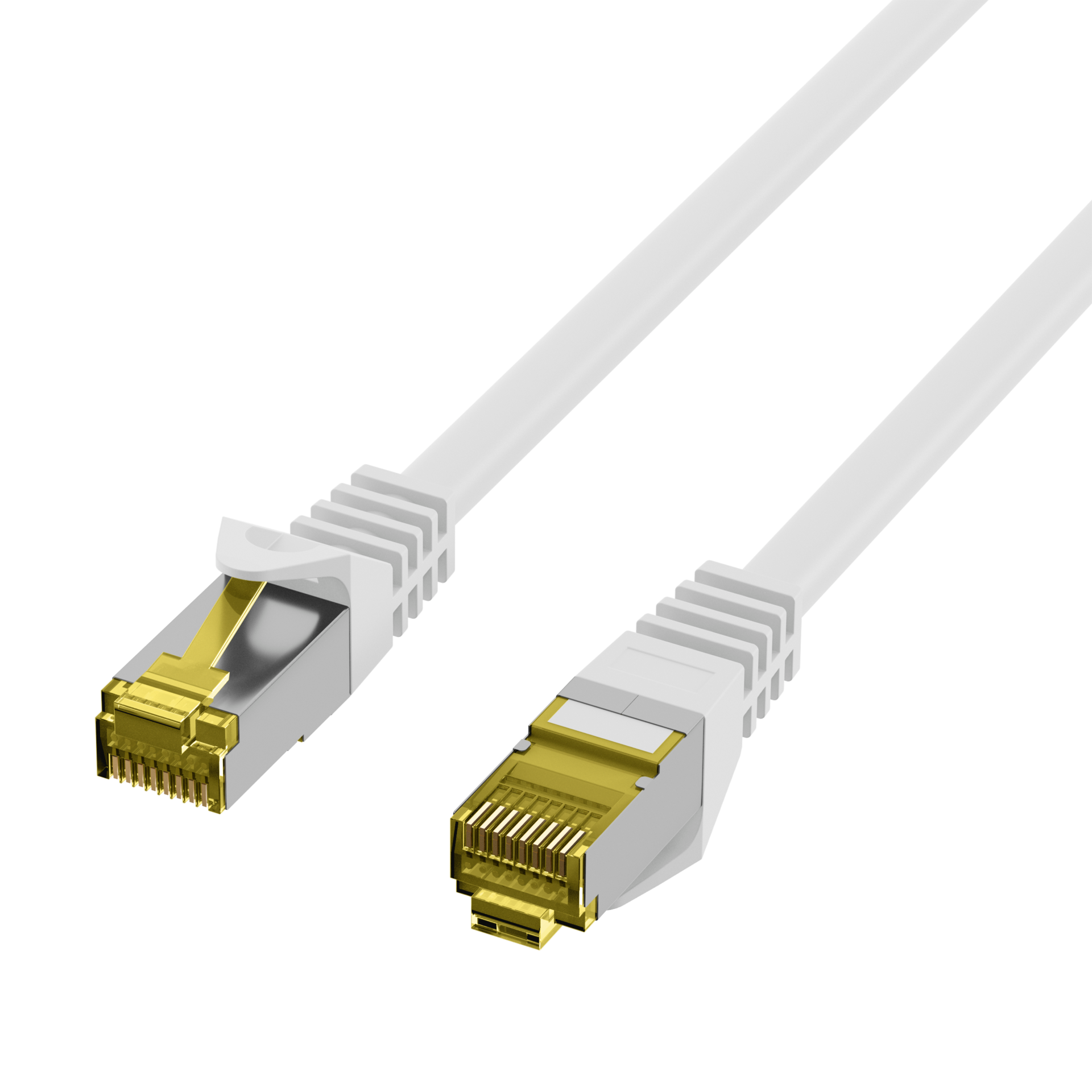 RJ45 Patch Cord Cat.6A S/FTP LSZH Cat.7 raw cable white 25m