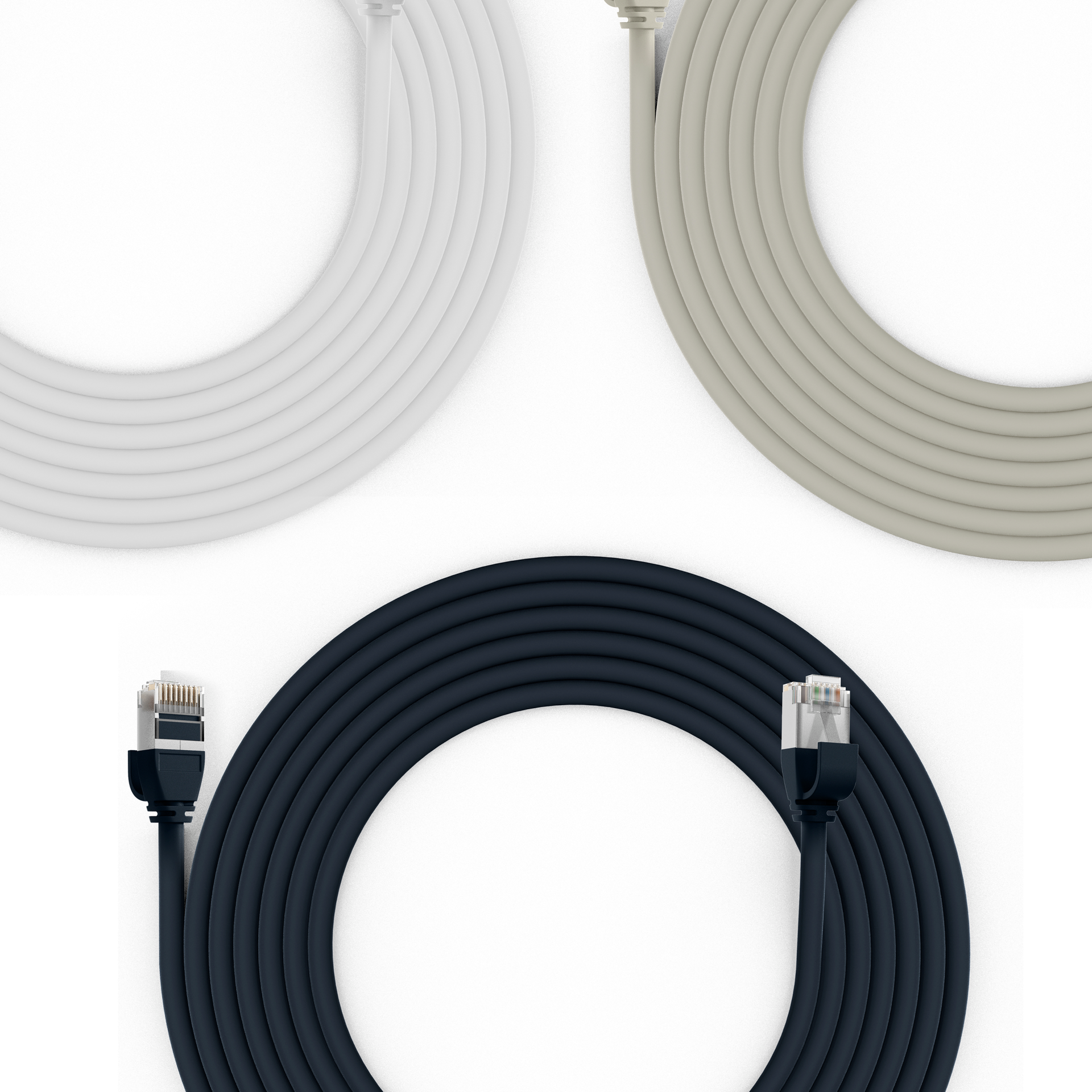 RJ45 Patch Cord Cat.6A U/FTP TPE4mm ultraflex grey 0,25m