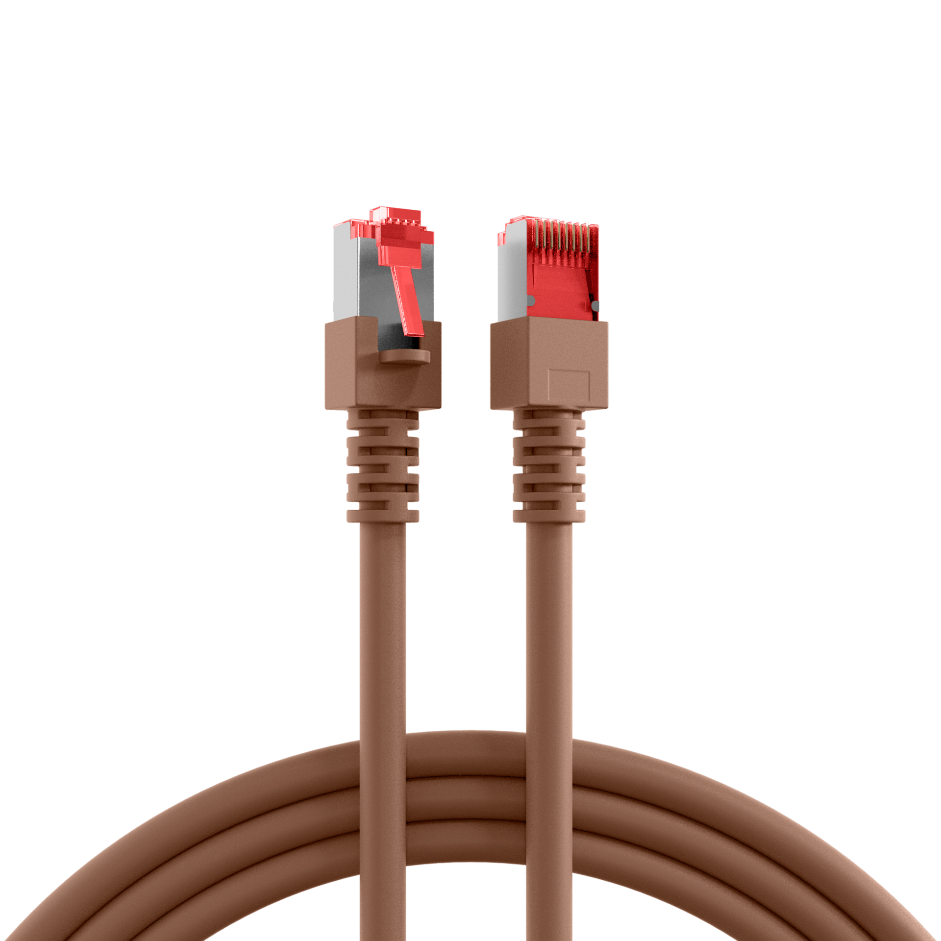 RJ45 Patch Cord Cat.6 S/FTP LSZH brown 0,25m