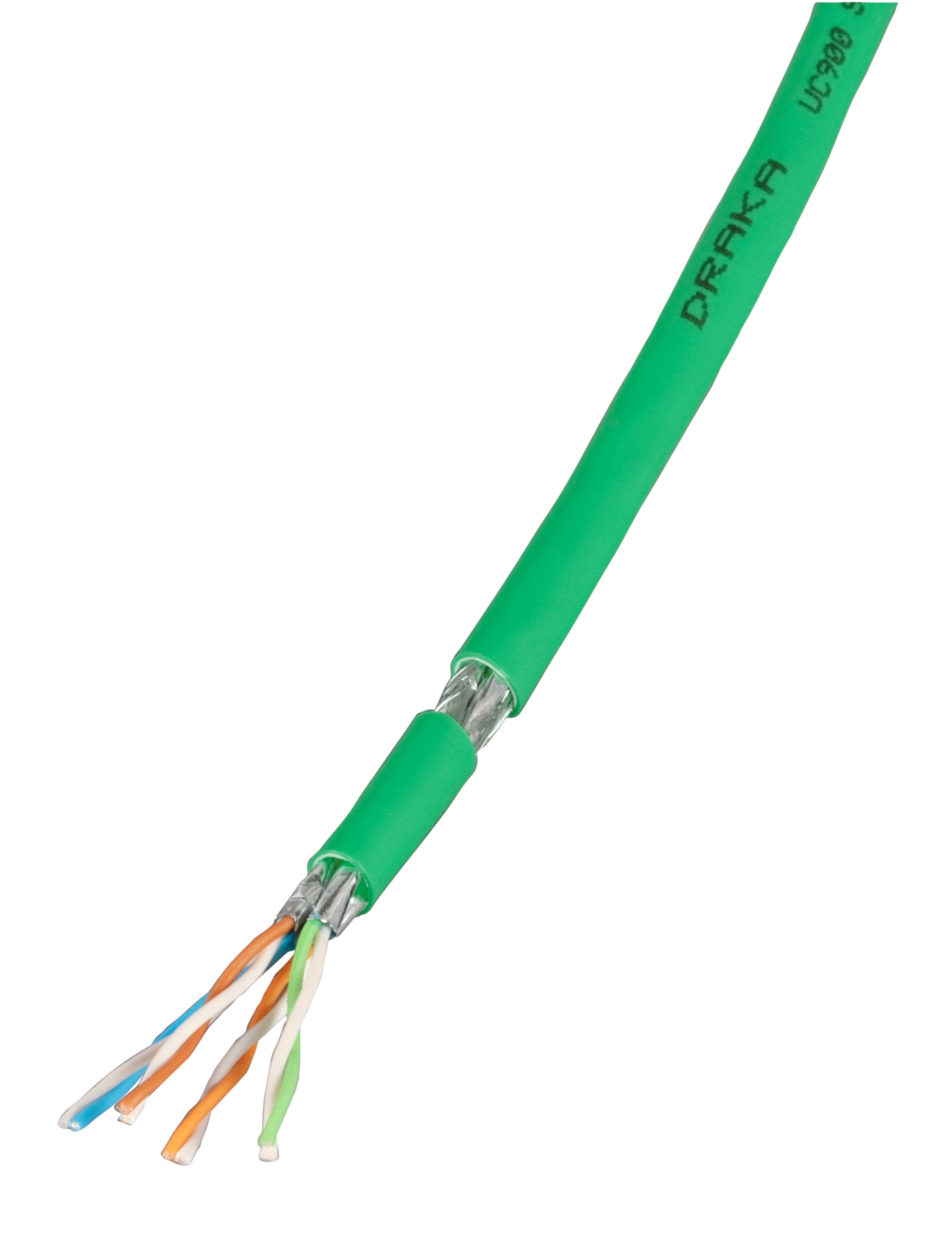 Patch cable Cat.7 PiMF UC900MHz FLEX, SS26 4P Dca, green, 100 M