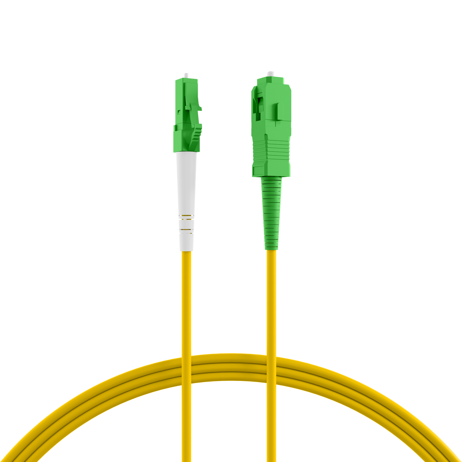 Simplex patch cable LC/APC-SC/APC OS2 G657A2 10m LSZH 2mm yellow