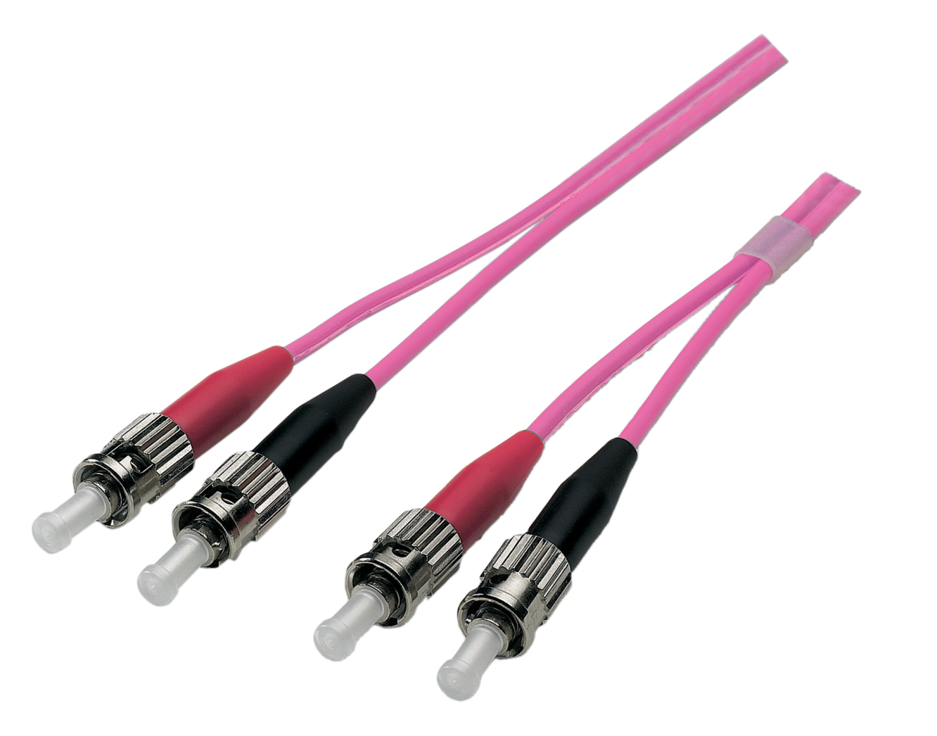 Duplex Jumper ST-ST 50/125µ, OM4, LSZH, erica violet, 3.0mm, 10m