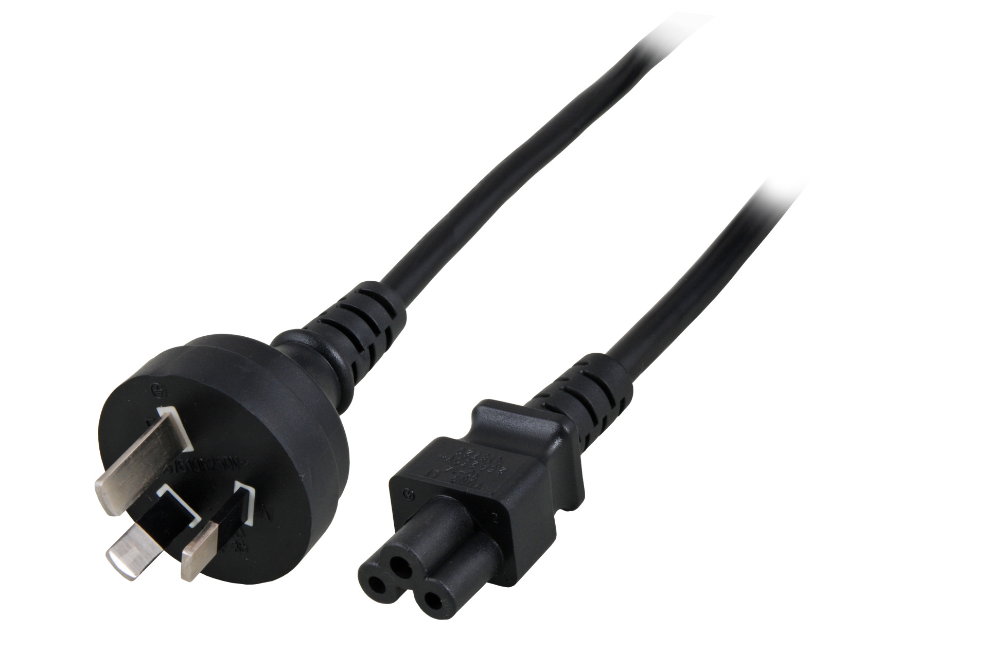 Power Cable Australia - C5 180°, Black, 1.8 m, 3 x 0.75 mm²