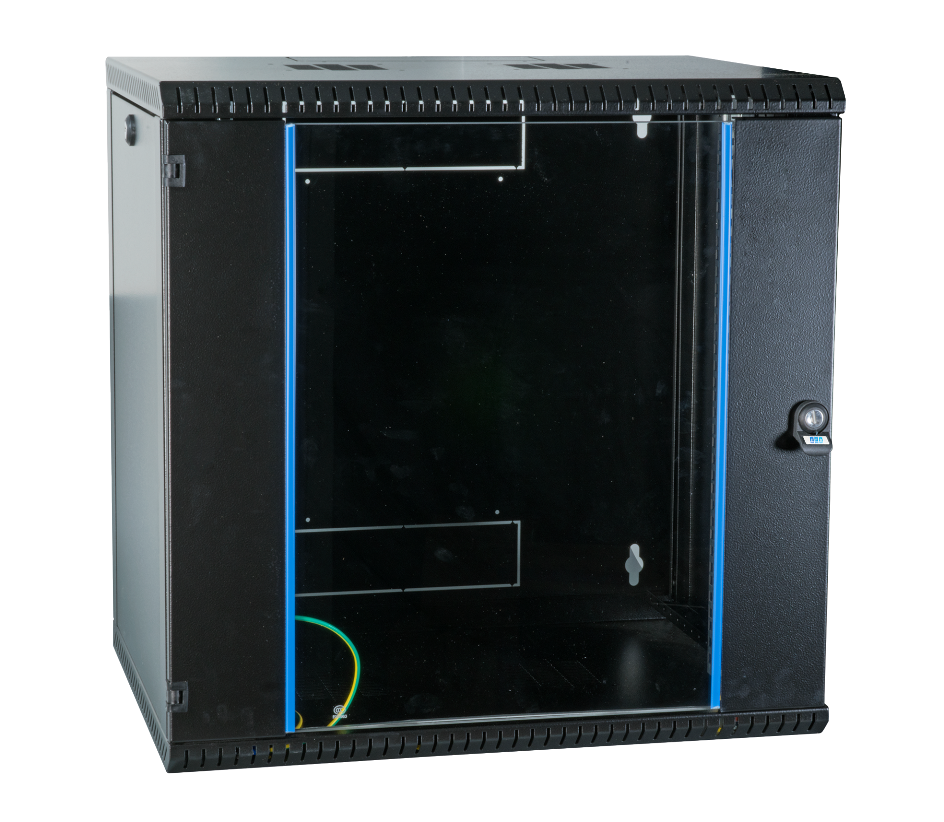 19" fixed wall housing, 1 piece, depth 600 mm, RAL9005