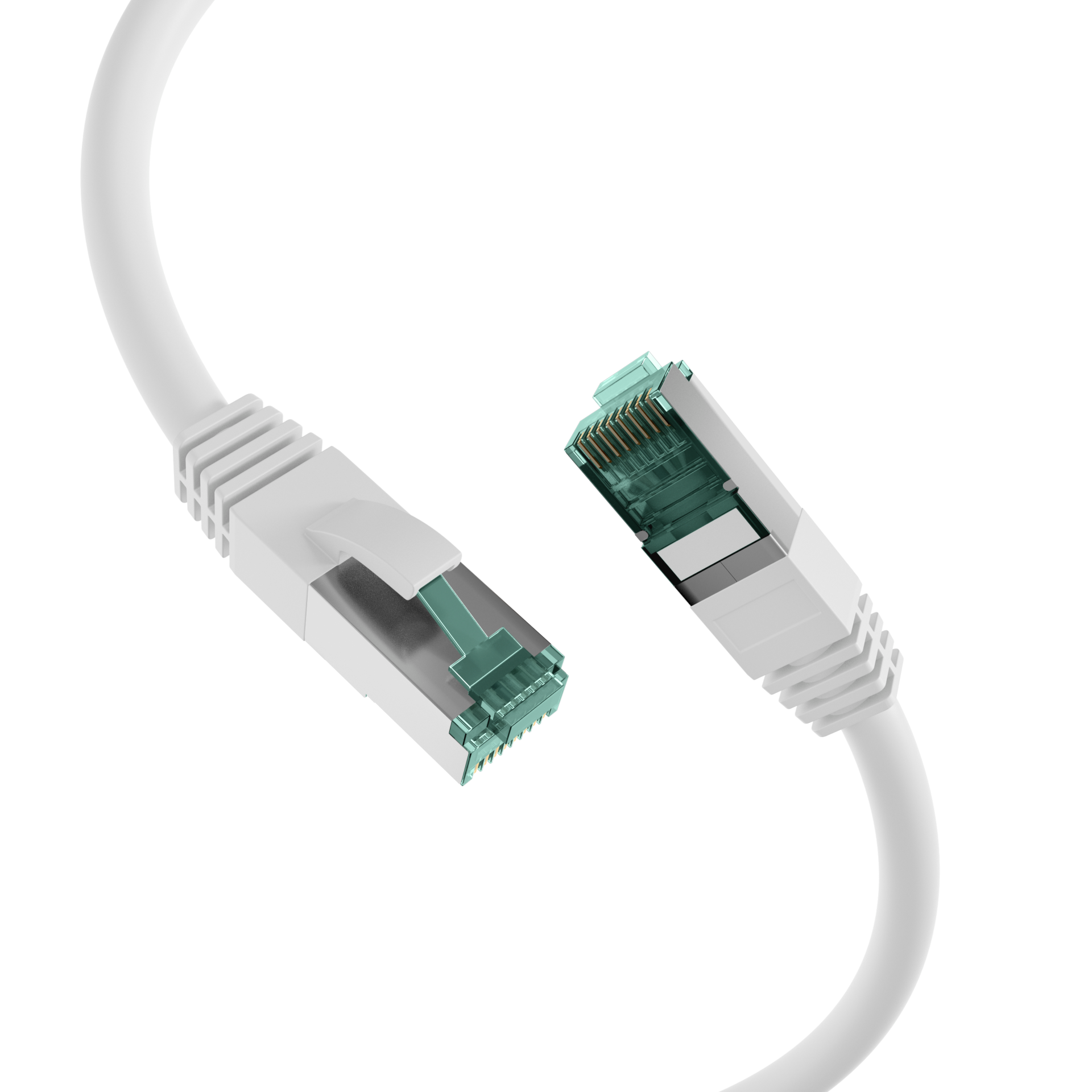 RJ45 Patch Cord Cat.6A S/FTP LSZH white 1m