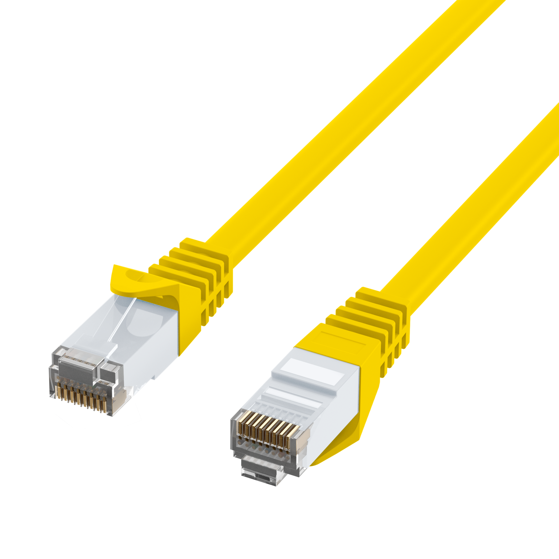 RJ45 Patch Cord Cat.6 U/UTP LSZH CCA yellow 0,5m