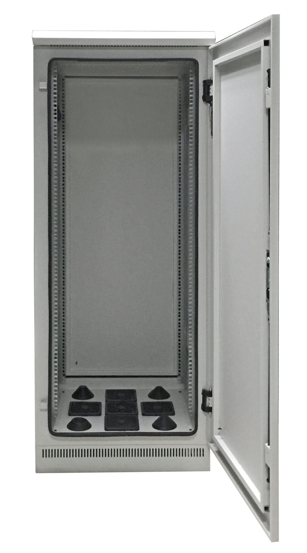 19" Network Cabinet 42U 800x800, IP55, with Pre-Assembled Plinth, RAL7035