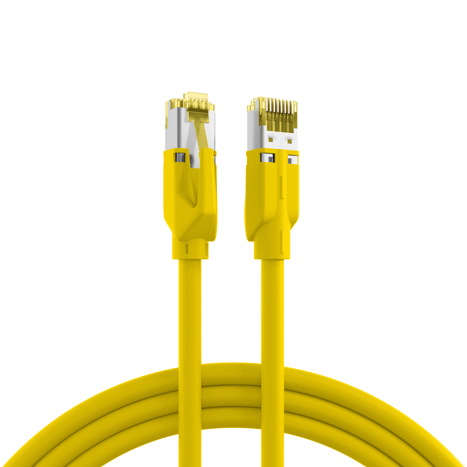 RJ45 Patch Cord Cat.6A S/FTP LSZH Dätwyler 7702 TM31 yellow 0,5m