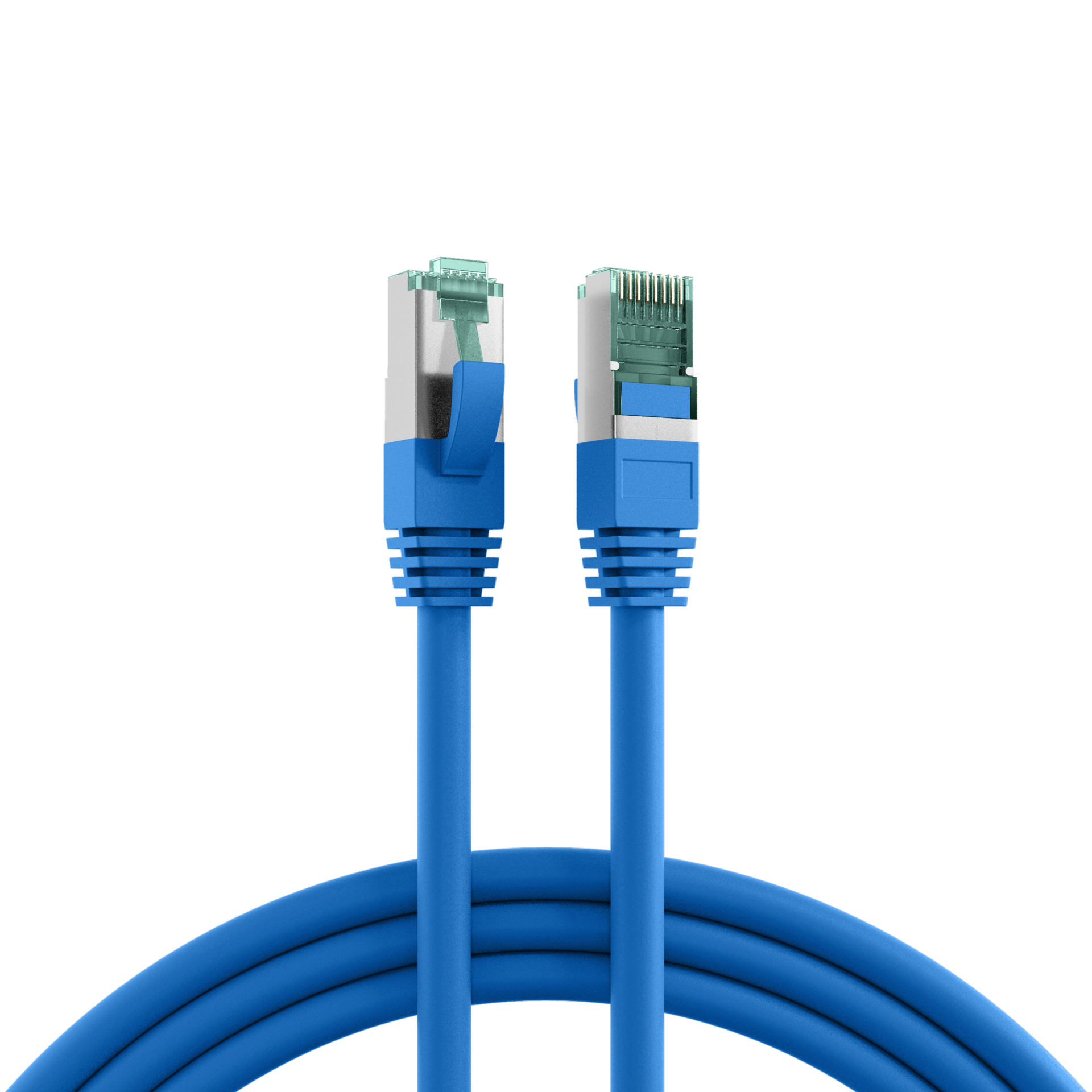 RJ45 Patch Cord Cat.6A S/FTP LSZH blue 1m