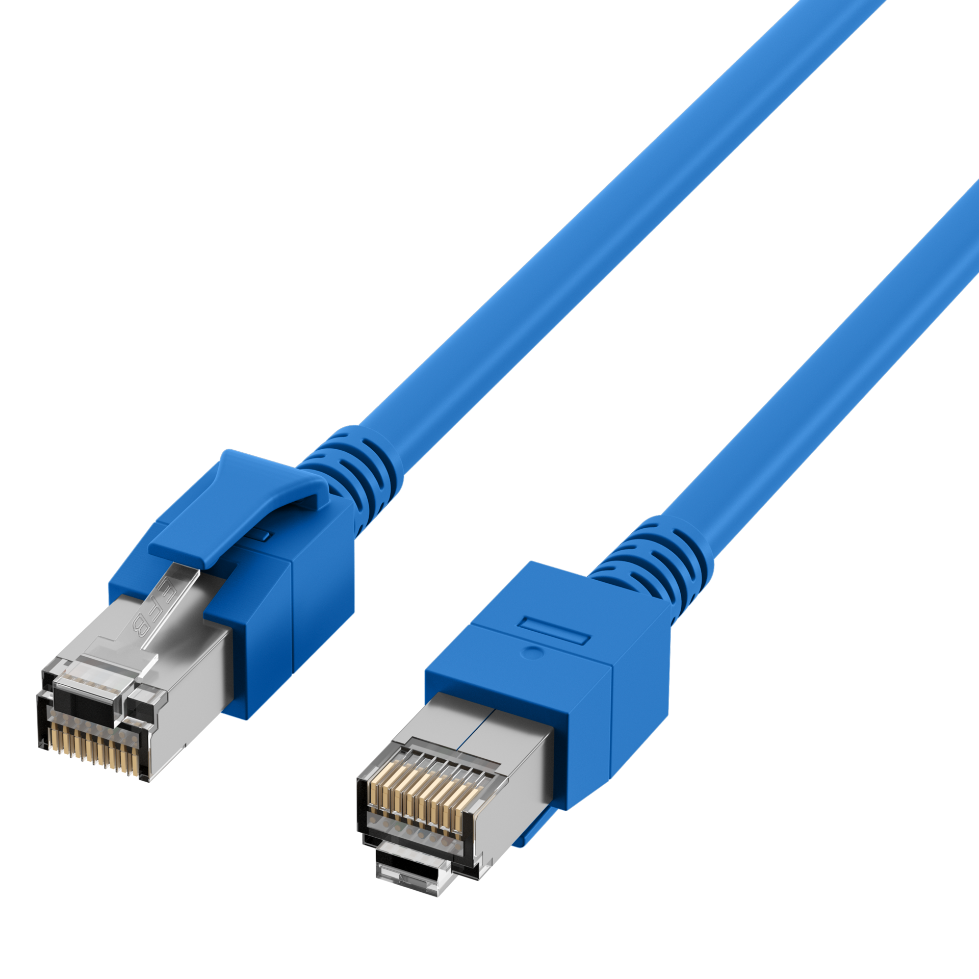 RJ45 Patch Cord Cat.6A S/FTP FRNC VC LED blue