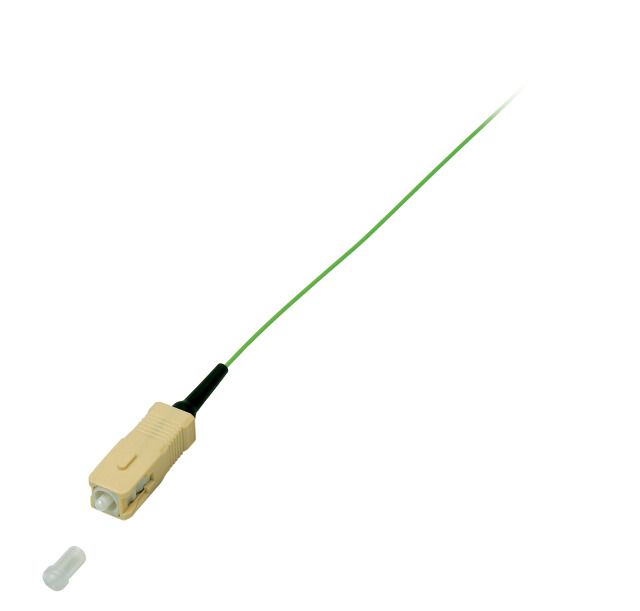 Fiber pigtail SC 50/125µ OM5, lime green, 2m