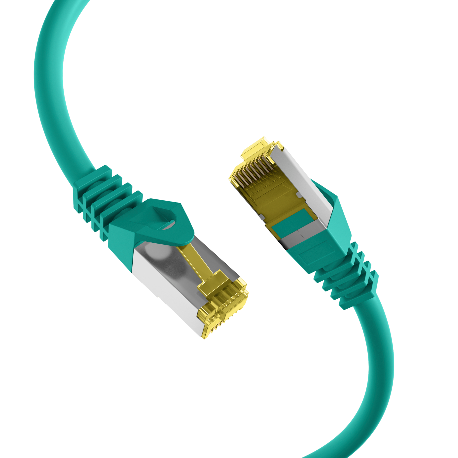 RJ45 Patch Cord Cat.6A S/FTP LSZH Cat.7 raw cable green 15m