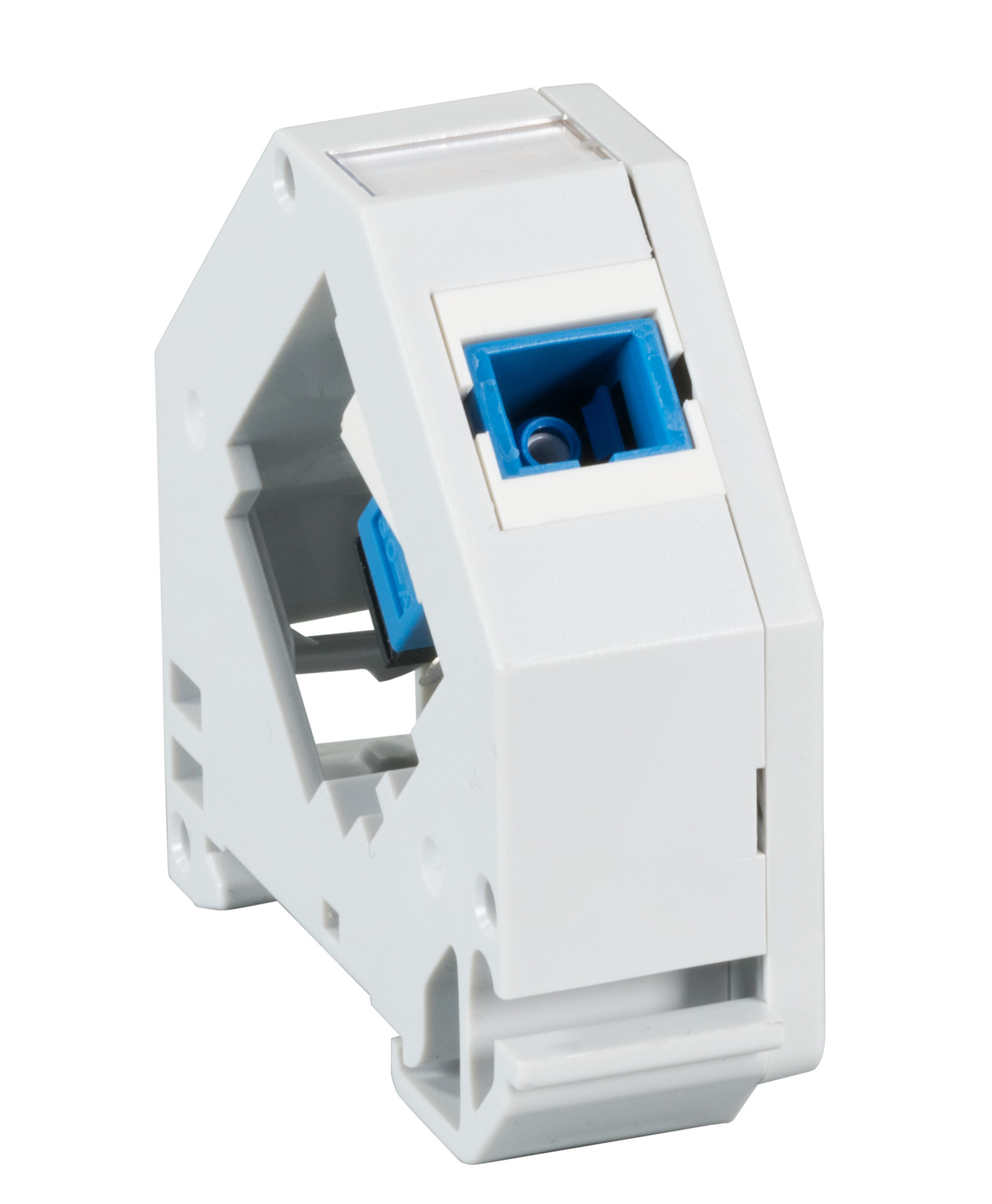 DIN RAIL adapter for LC/APC Singlemode, 2 Ports