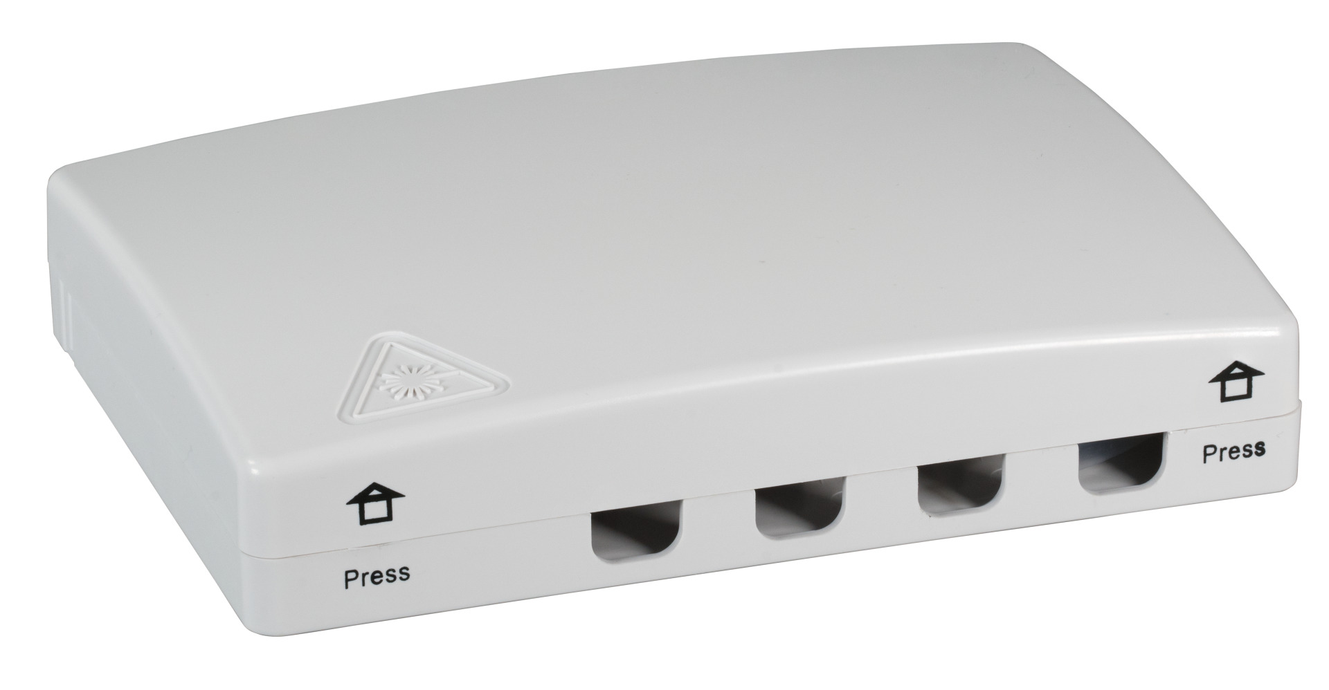 FTTH Indoor Connectionbox for 4fiber, 4adapter, fiber overlength box