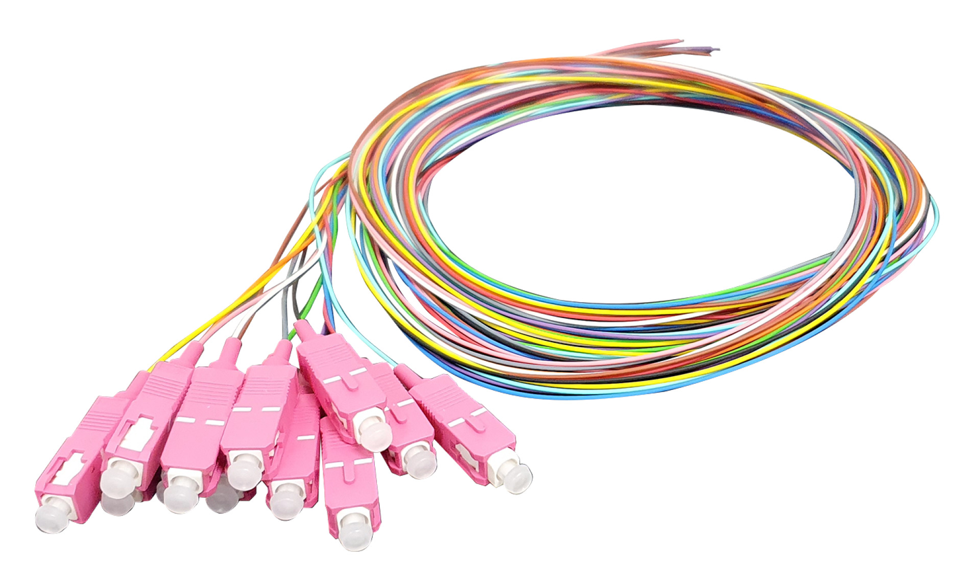 Fiber Pigtail SC OM4 -colored set 2m - 12 pieces