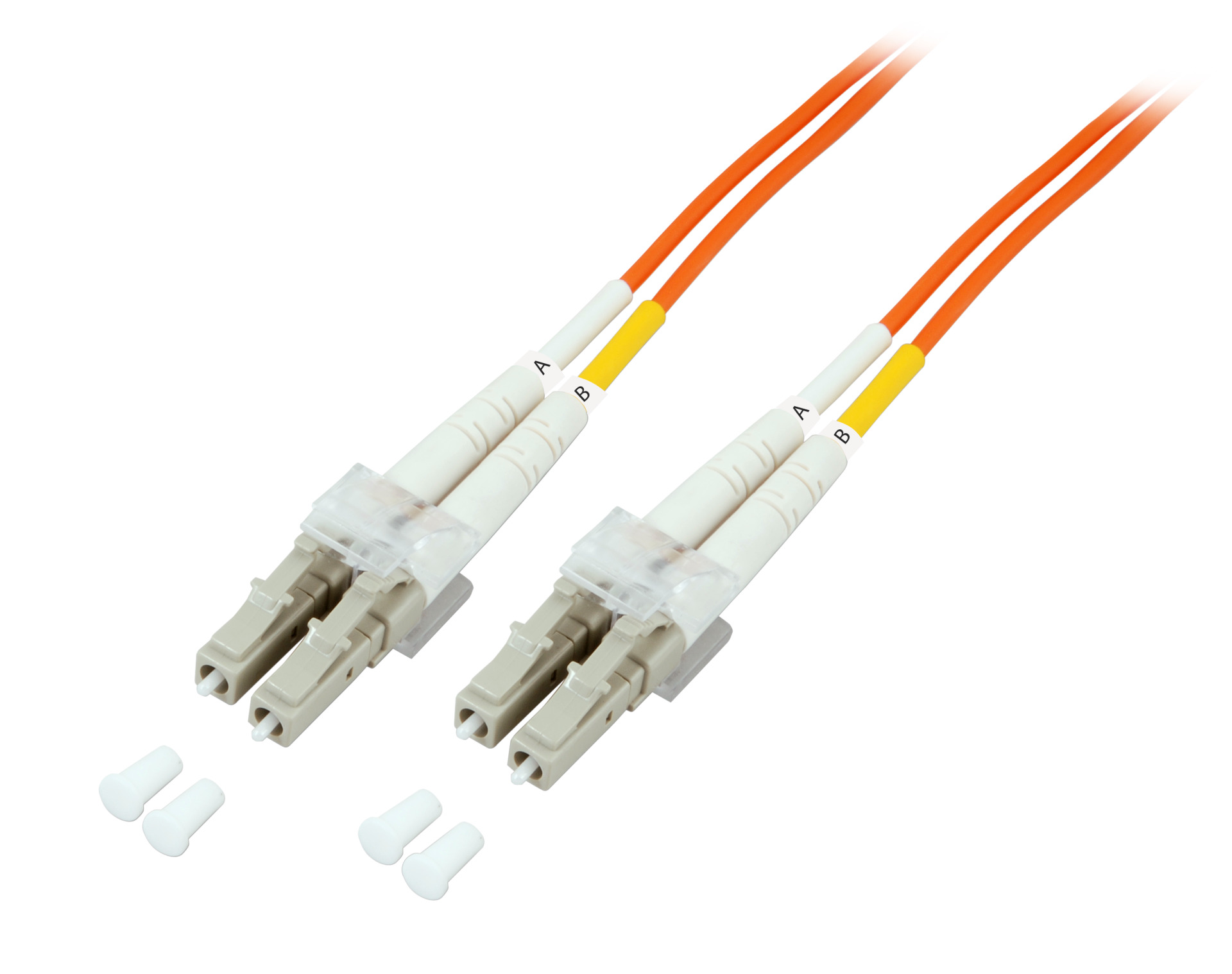 Duplex Jumper LC-LC 50/125µ, OM2, LSZH, orange, 2.0mm, 7.5m