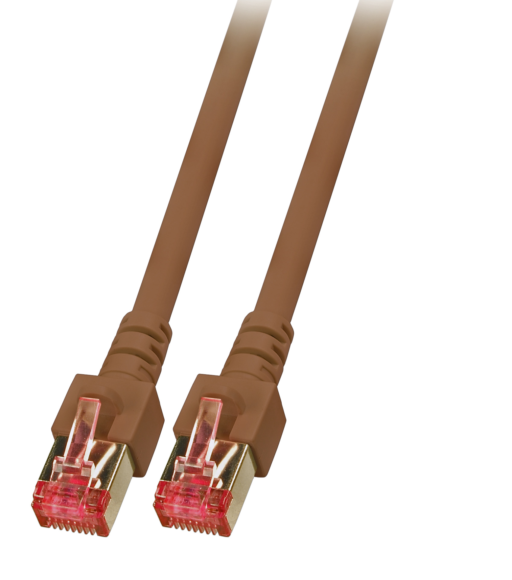 RJ45 Patch cable S/FTP, Cat.6, LSZH, 1m, brown