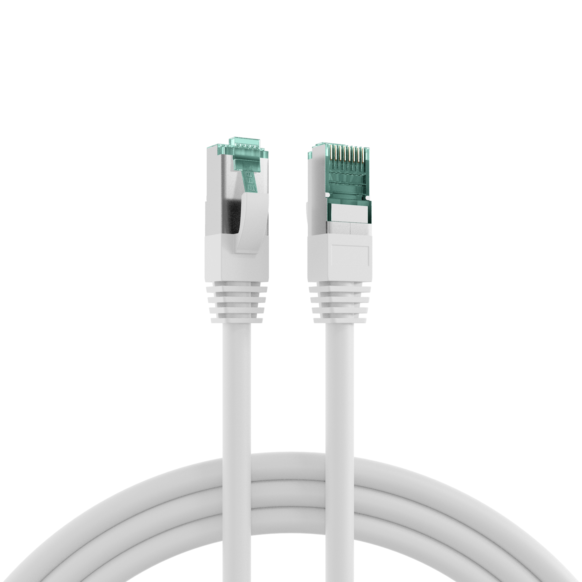 RJ45 Patch Cord Cat.6A S/FTP LSZH white 0,15m