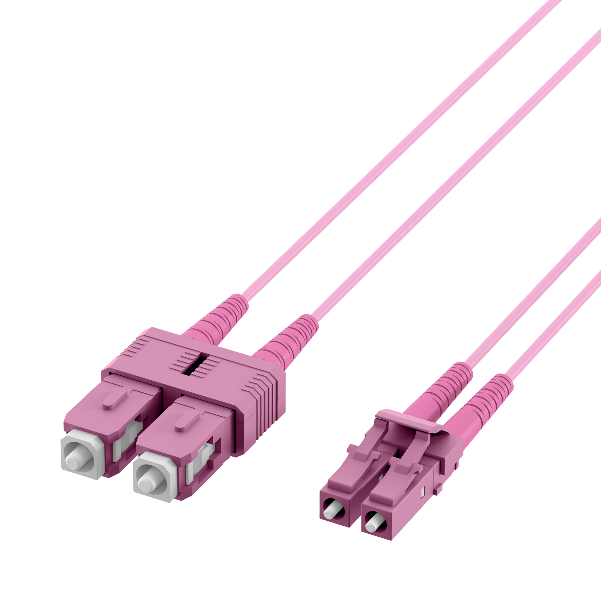 Duplex Patchcable LC-SC OM4 1m LSZH 1,2mm heatherviolet