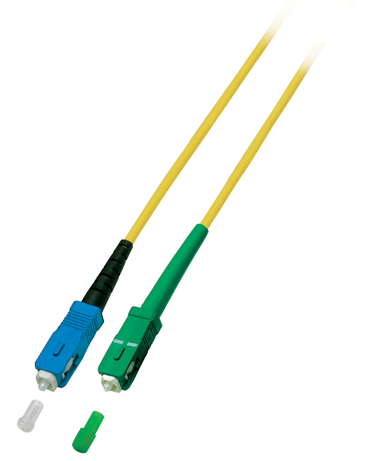 Simplex patch cable SC/APC-SC OS2 G657A2 2m LSZH 3mm yellow