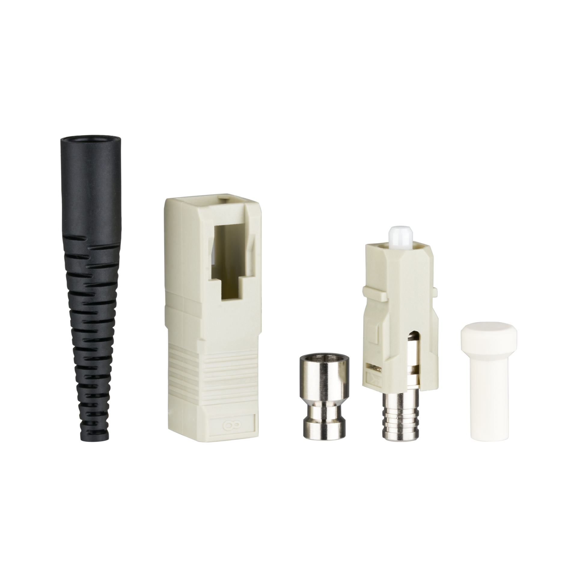 SC-Stecker Simplex Multimode, 2mm, schwarze Tülle