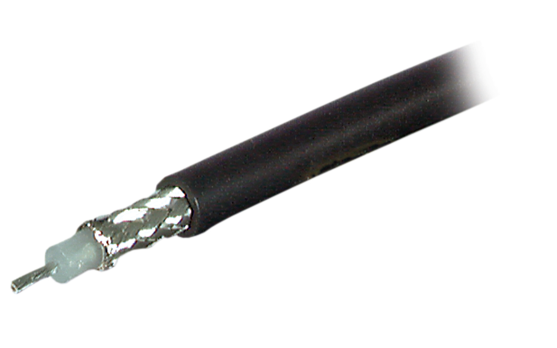 Coax Cable RG58 C/U, 50 Ohm black, PVC, 100m ring