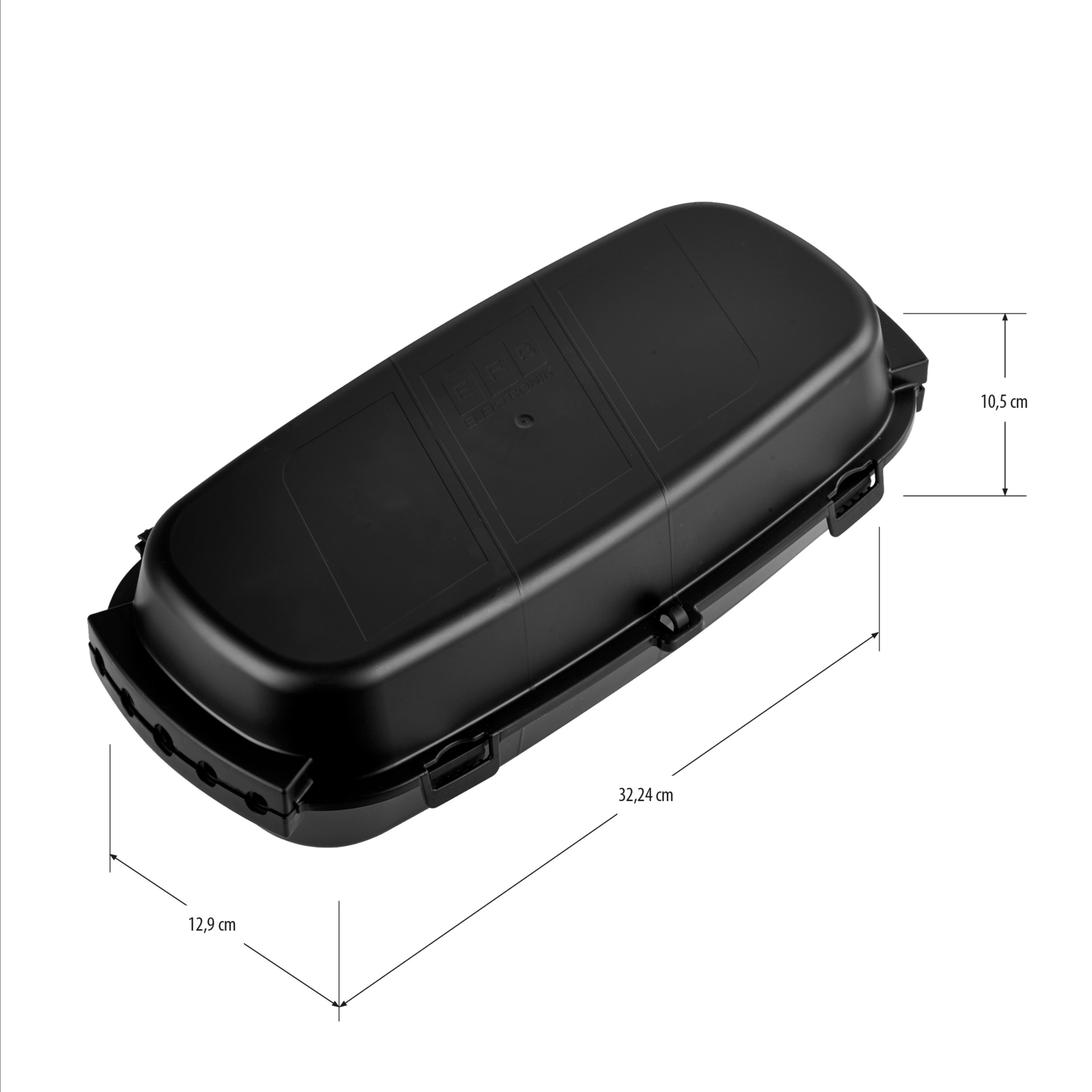 Outdoor box IP54 foldable black recycled plastic lockable