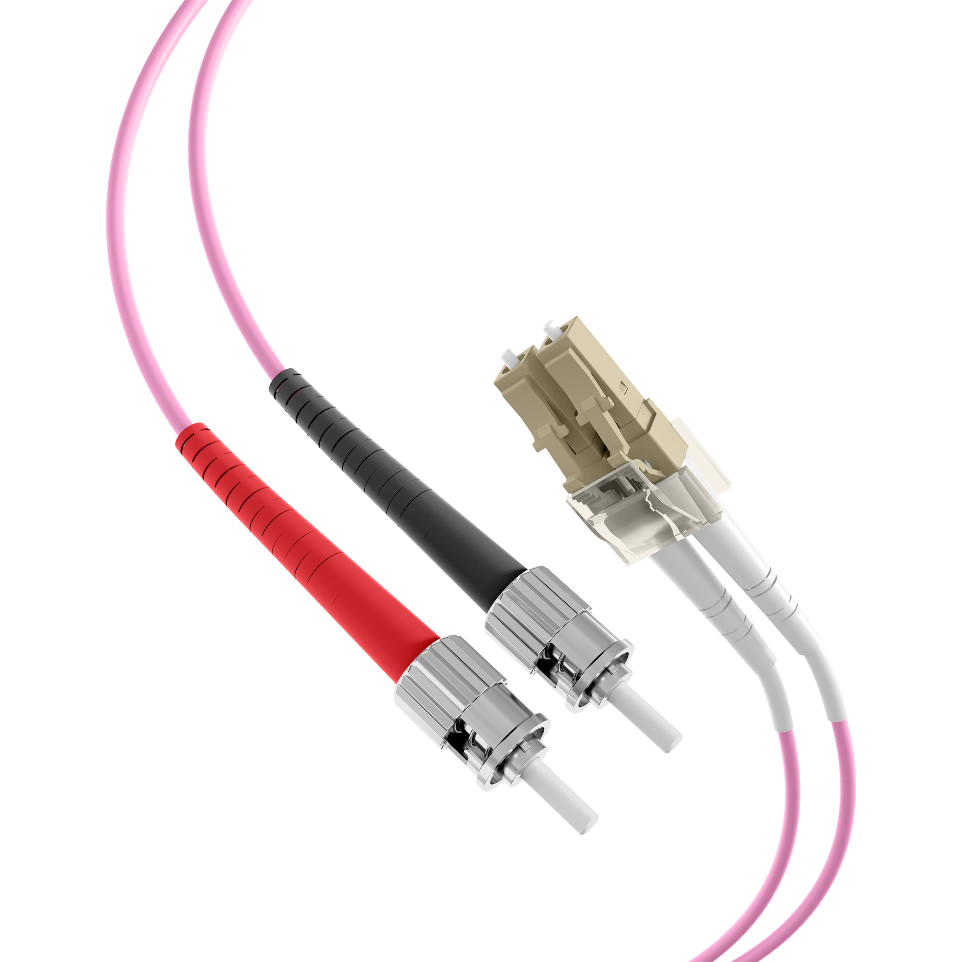 Duplex Patchcable LC-ST OM4 10m LSZH 2mm heatherviolet