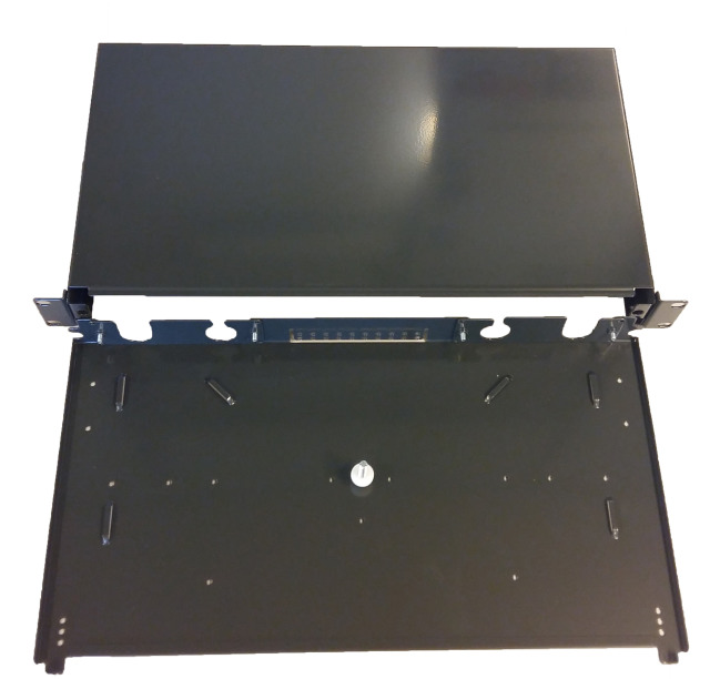 19" Splicebox 1U wo Frontplate, black