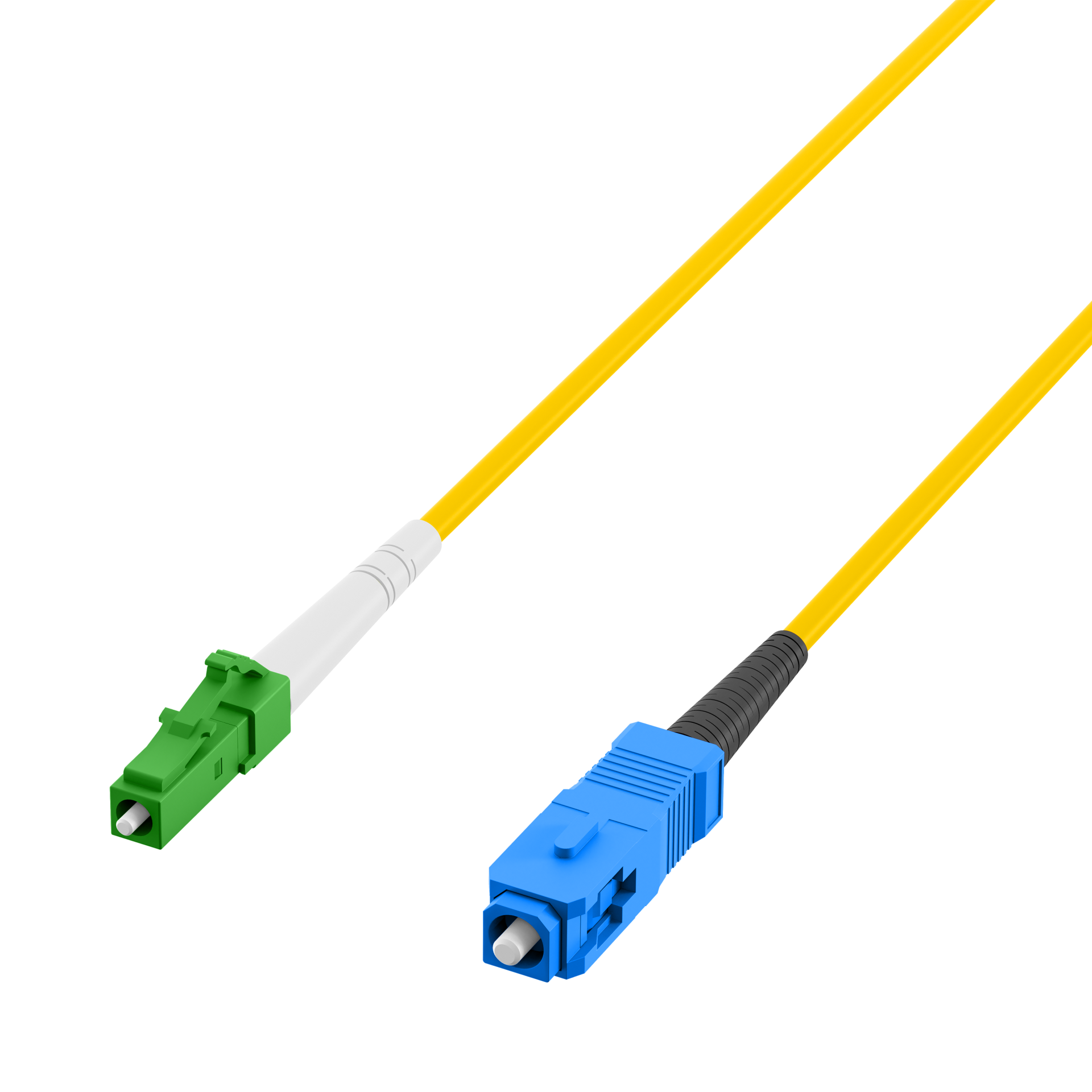 Simplex patch cable LC/APC-SC OS2 G657A2 2m LSZH 3mm yellow