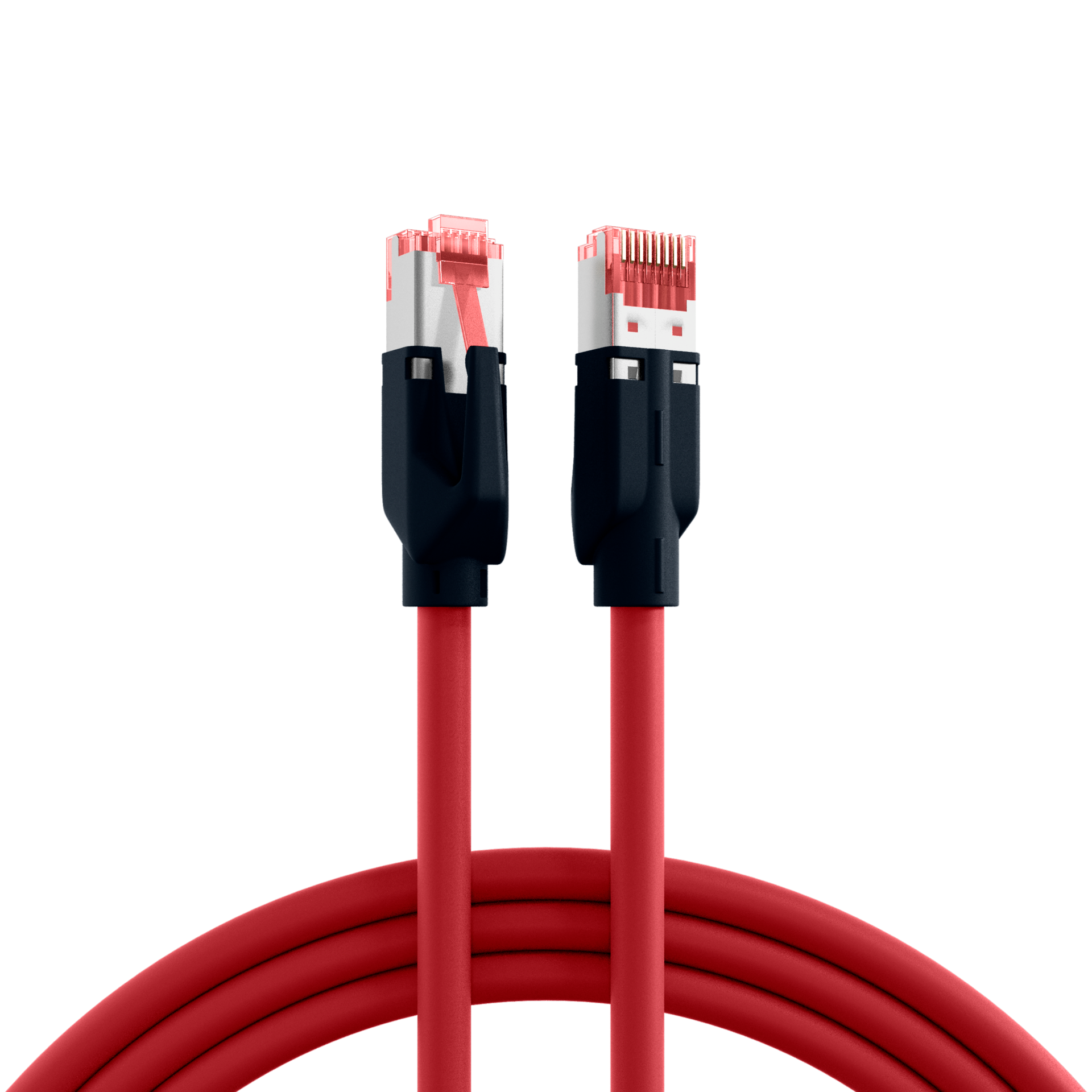 RJ45 Patch Cord Cat.6A S/FTP PUR Draka UC900 TM21 red 1m