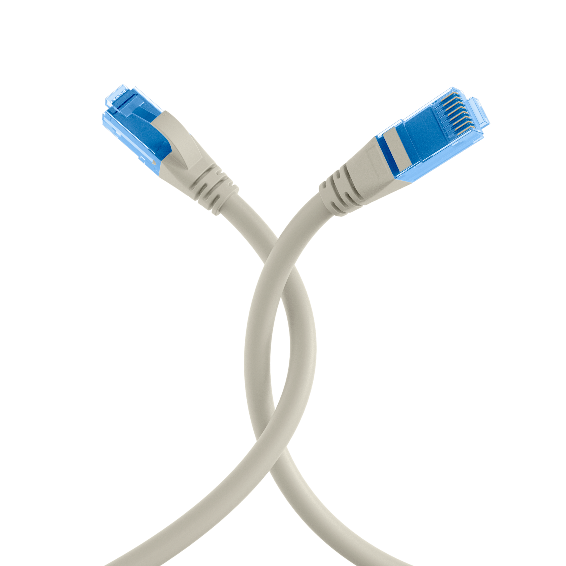 RJ45 Patch Cord Cat.6A U/UTP LSZH Premium 500MHz grey 7,5m